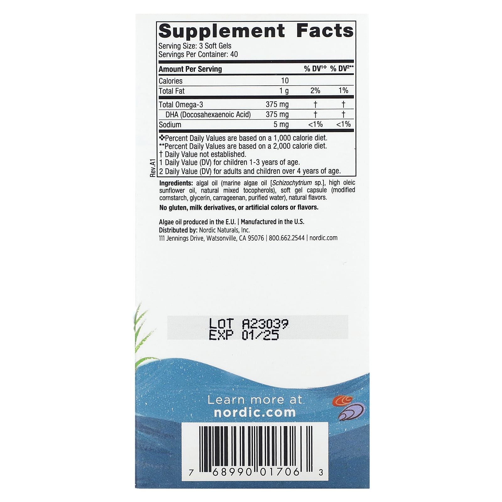 DHA Vegetariano Infantil, 375 mg, Limonada de Frutas Vermelhas - 120 comprimidos mastigáveis, Nordic Naturals