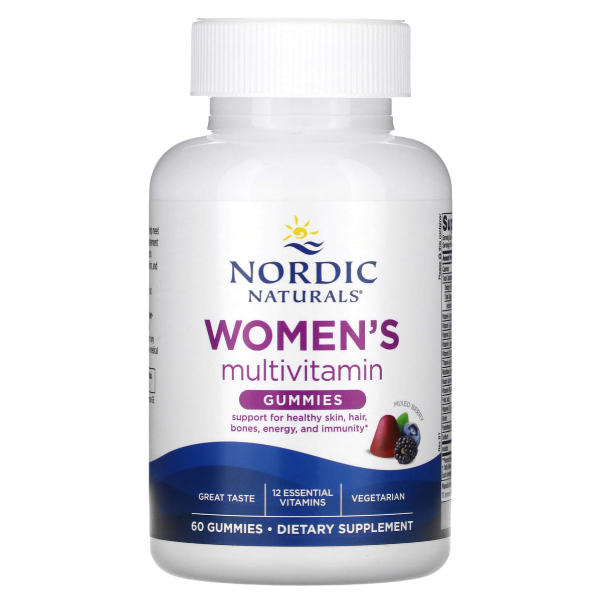Gomas multivitamínicas femininas, frutas vermelhas mistas - 60 gomas, Nordic Naturals