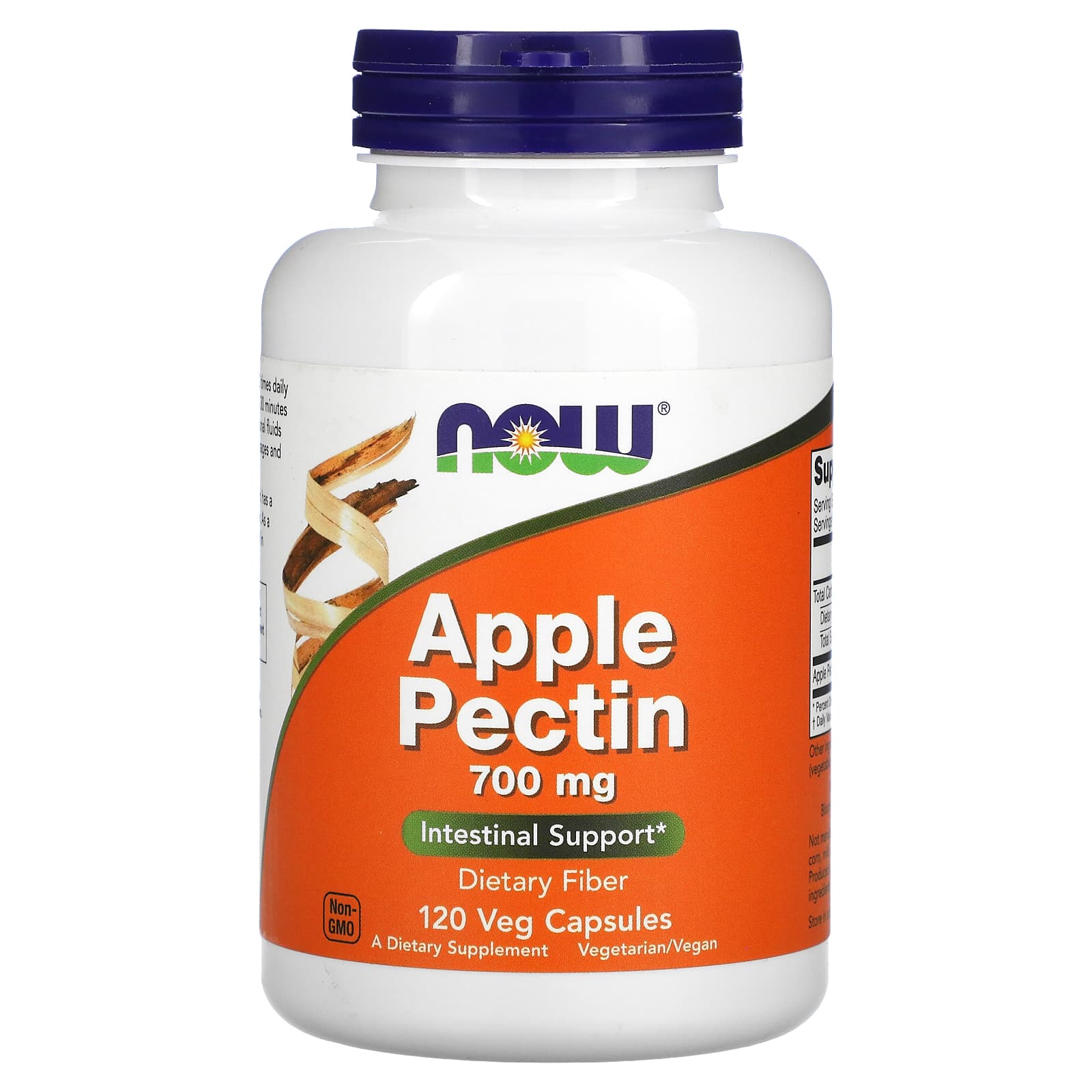 Pectina de maçã, 700 mg, 120 vcaps, Now Foods