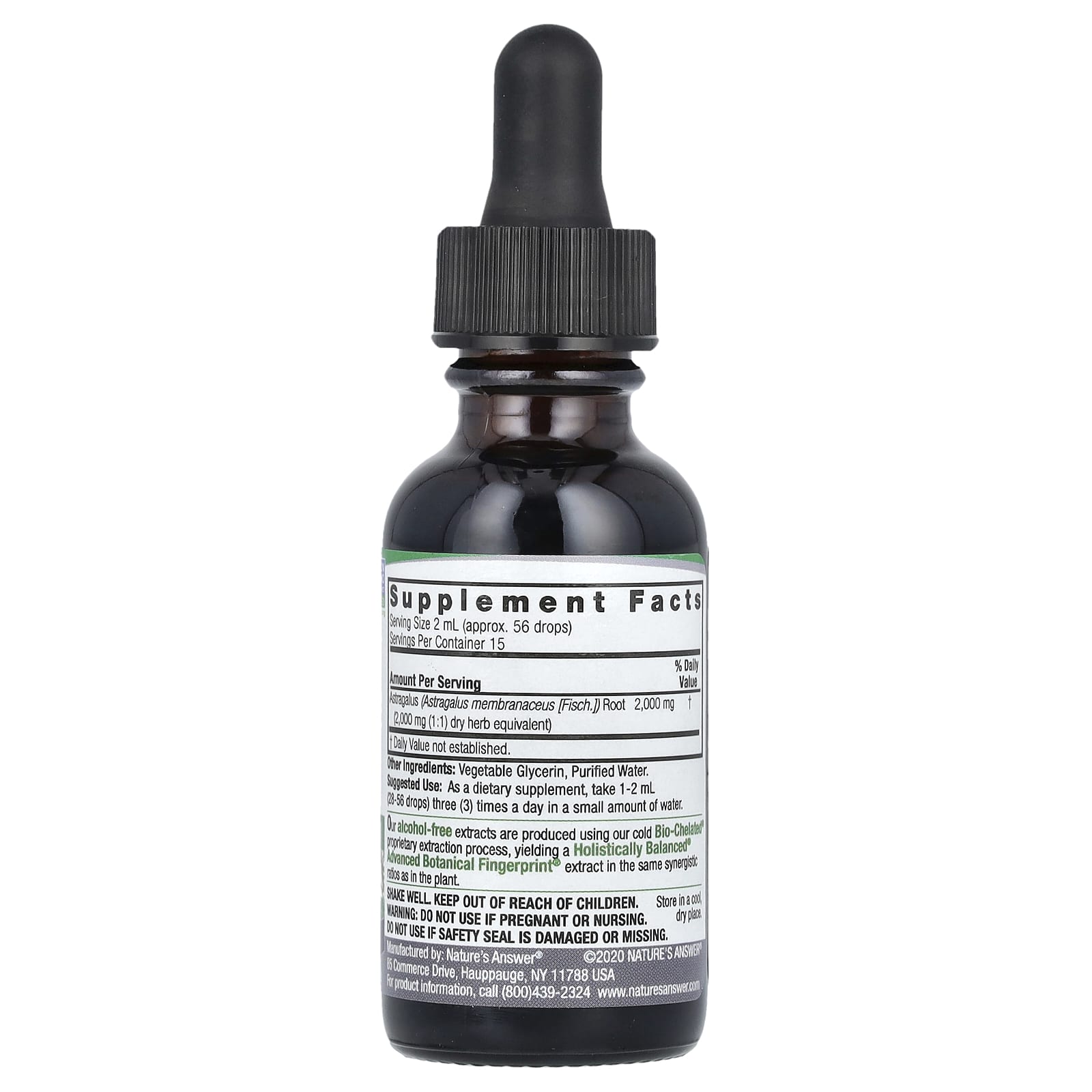 Raiz de Astrágalo - 2000mg - 30 ml. - Nature's Answer