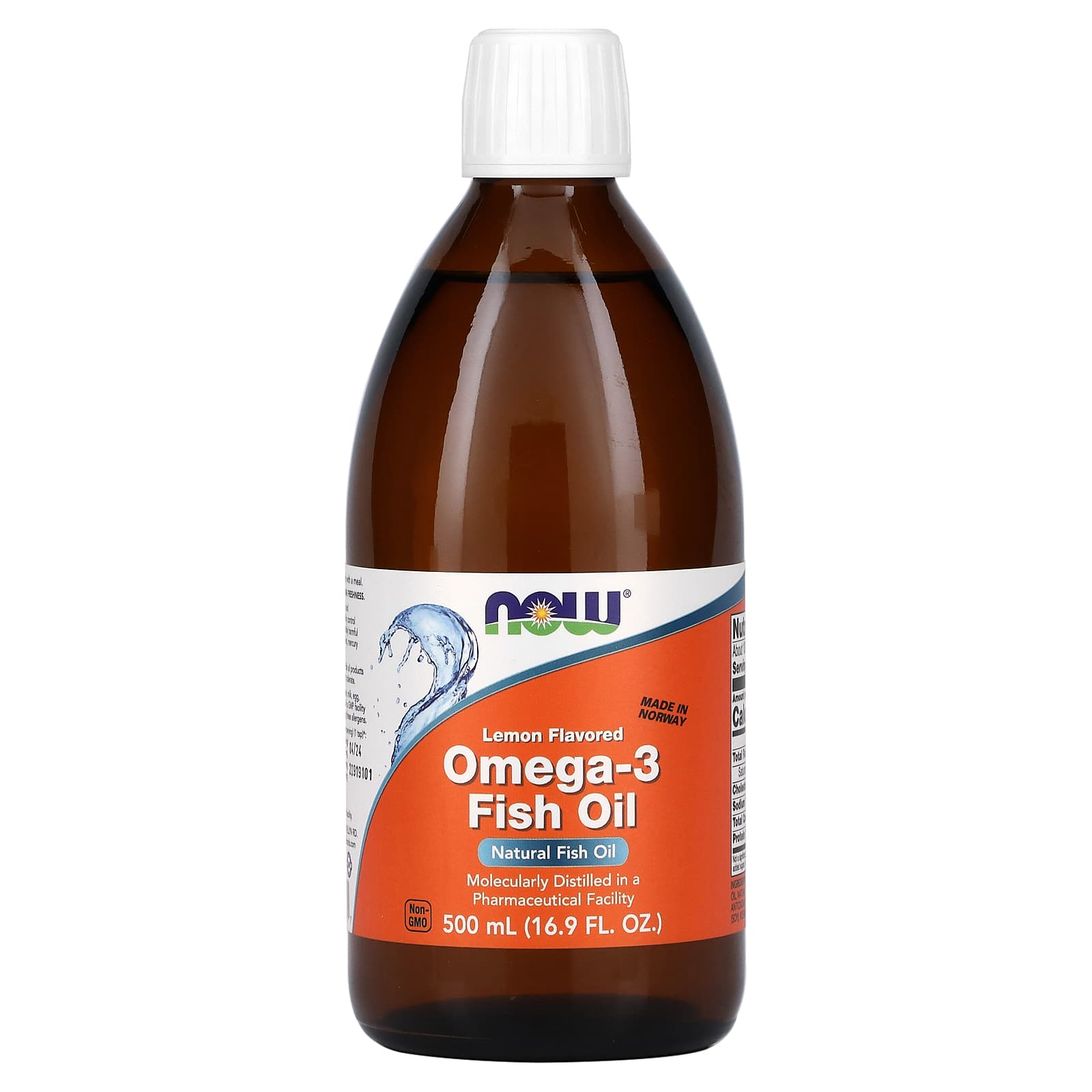 Óleo de peixe ômega-3 líquido, 500 ml., Now Foods