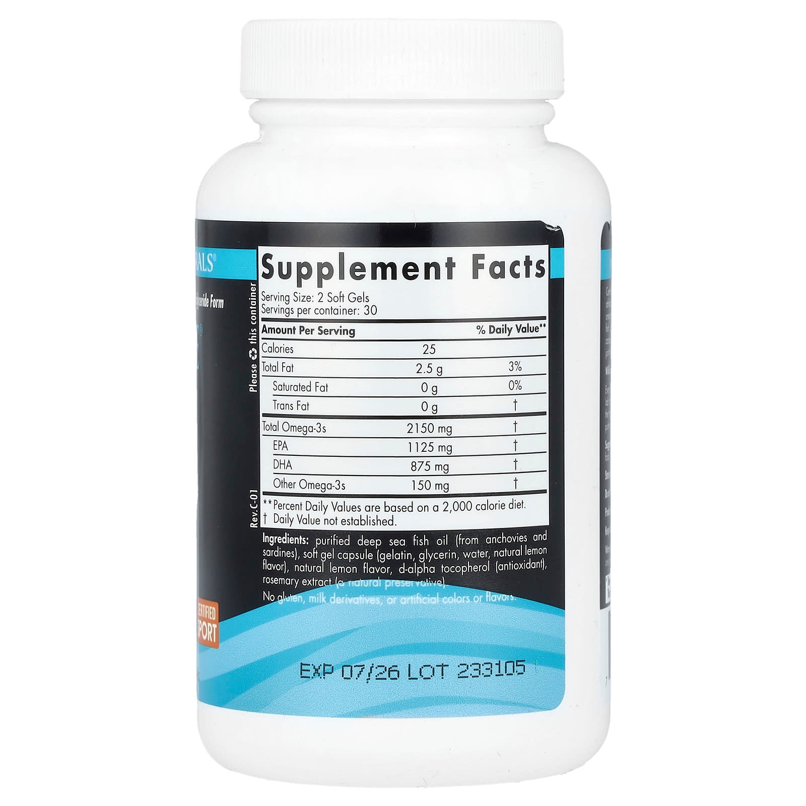 Ultimate Omega 2X Sport, 2150 mg - 60 cápsulas gelatinosas, Nordic Naturals