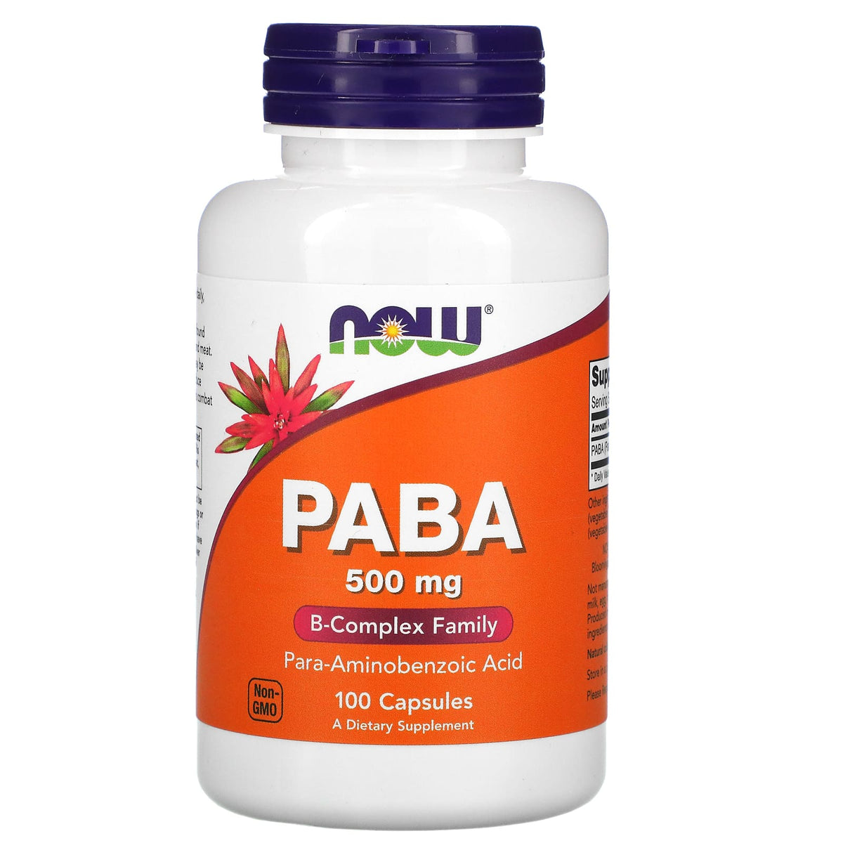 PABA, 500 mg, 100 caps, Now Foods