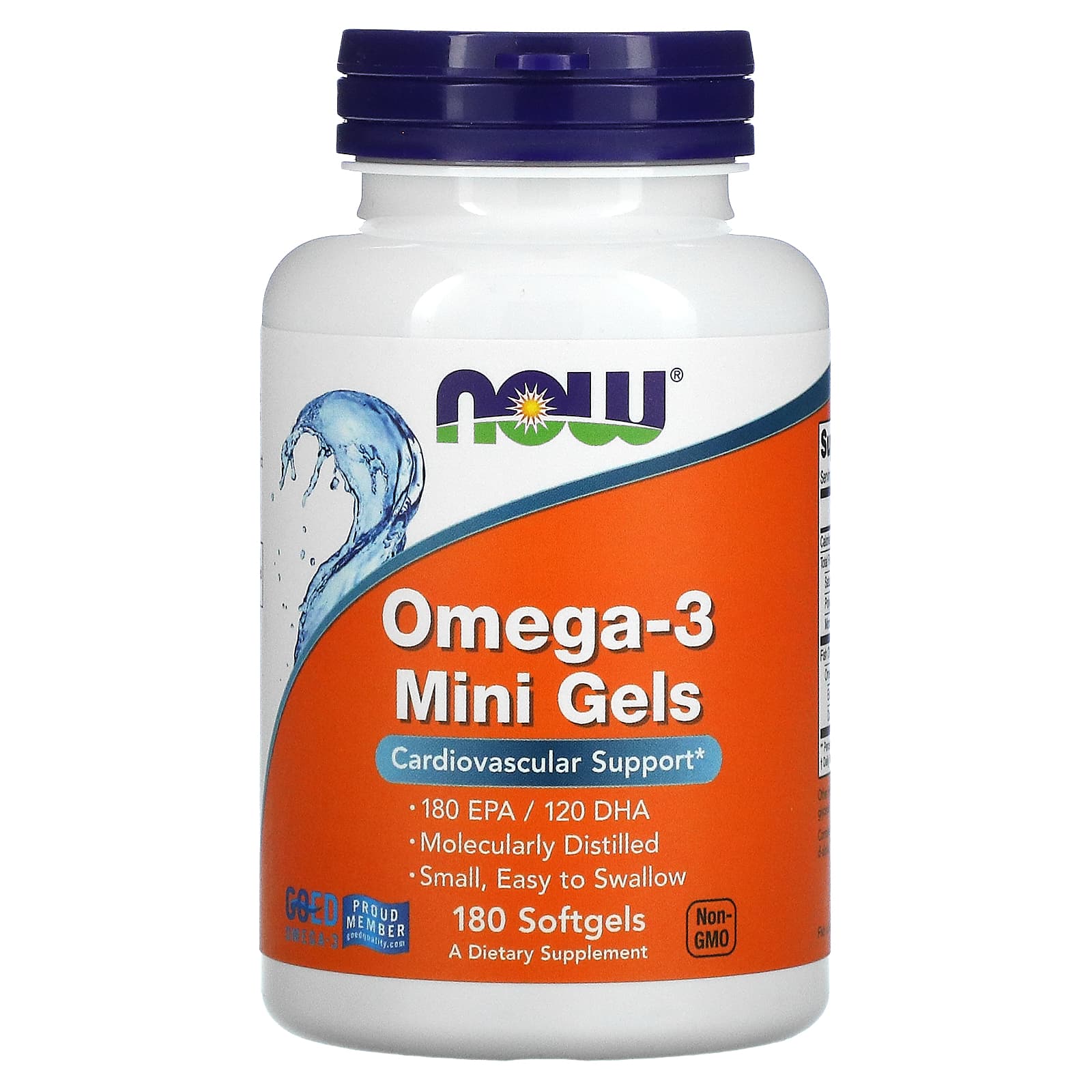 Mini géis ômega-3, 180 softgels, Now Foods