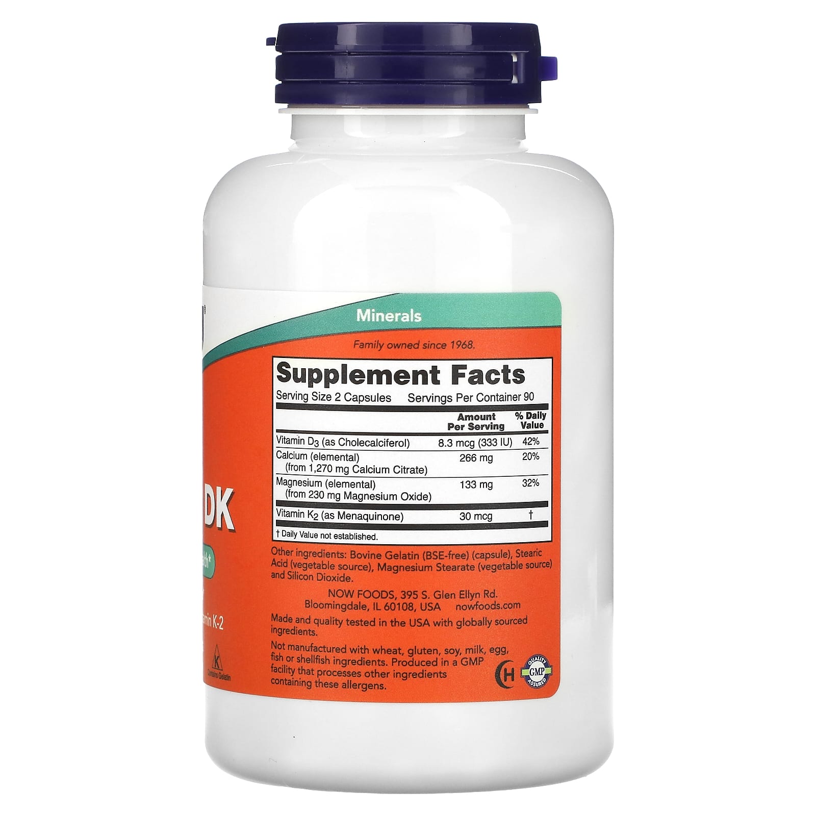 Cal-Mag DK, 180 caps, Now Foods