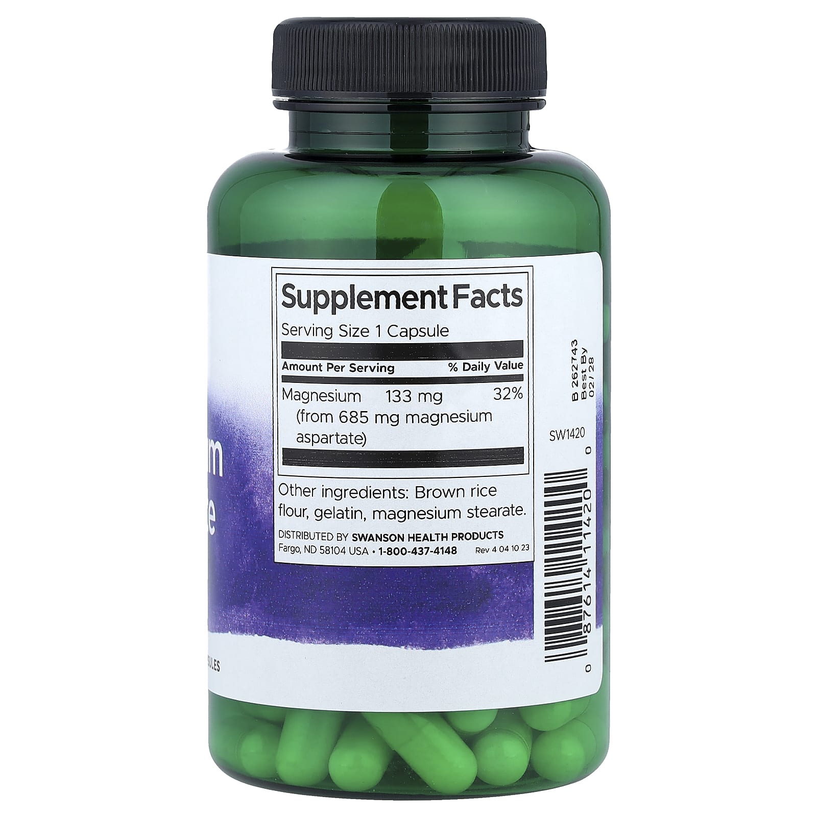 Aspartato de magnésio, 685 mg, 90 caps, Swanson