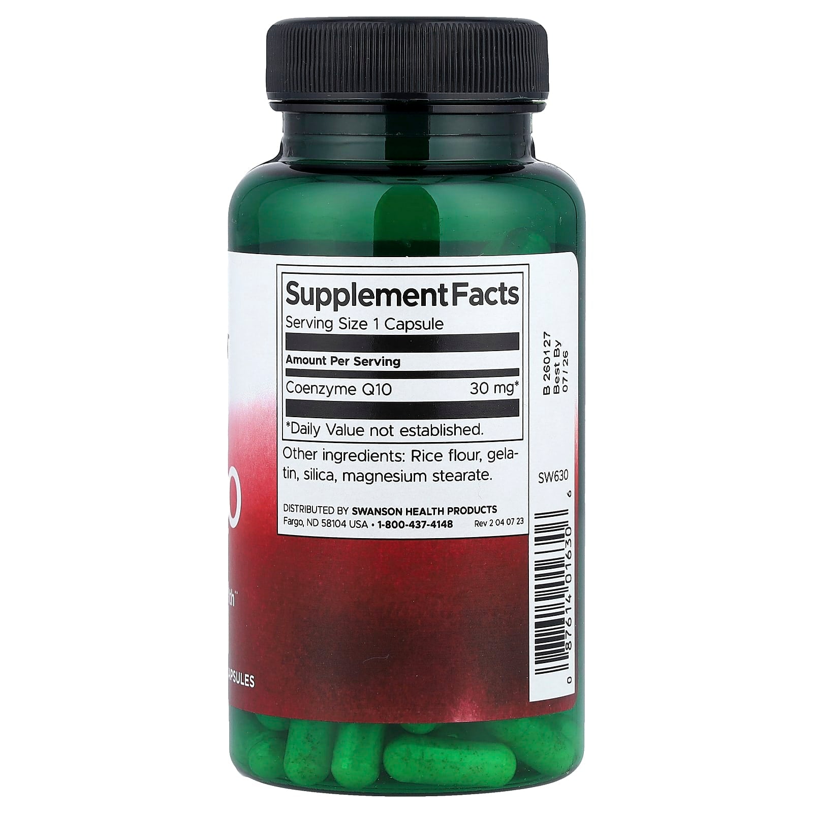 CoQ10, 30 mg, 120 cápsulas gelatinosas, Swanson