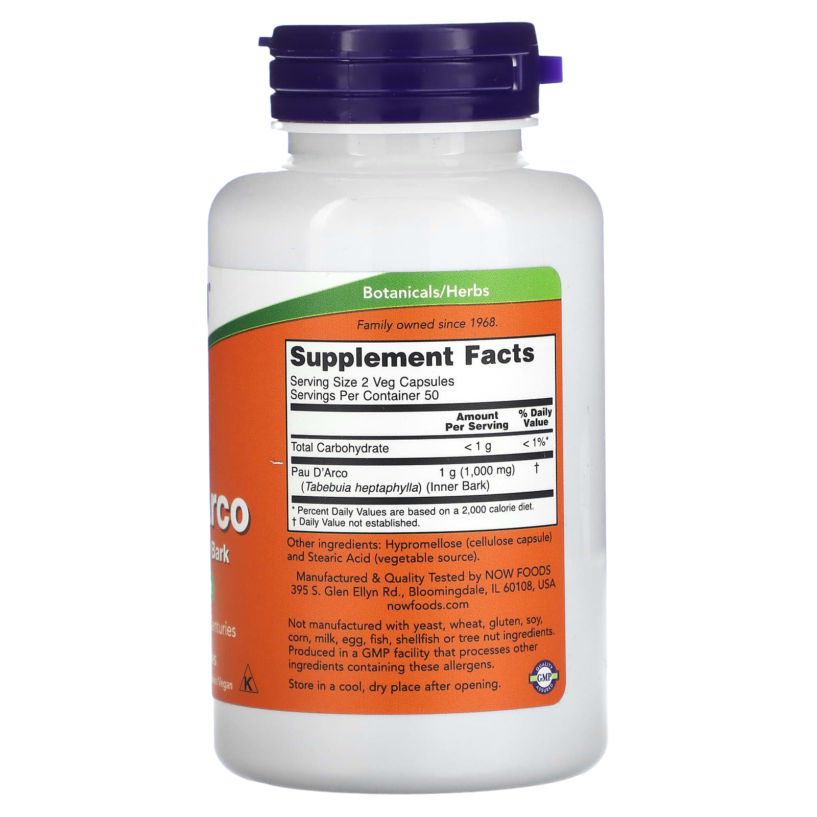 Pau D'Arco - 500mg, 100 vcaps, Now Foods