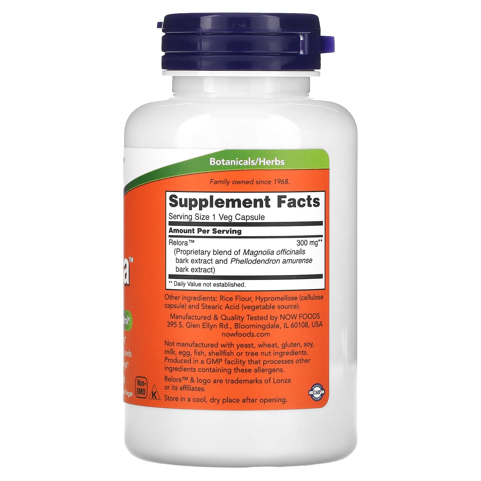 Relora, 120 vcaps, Now Foods