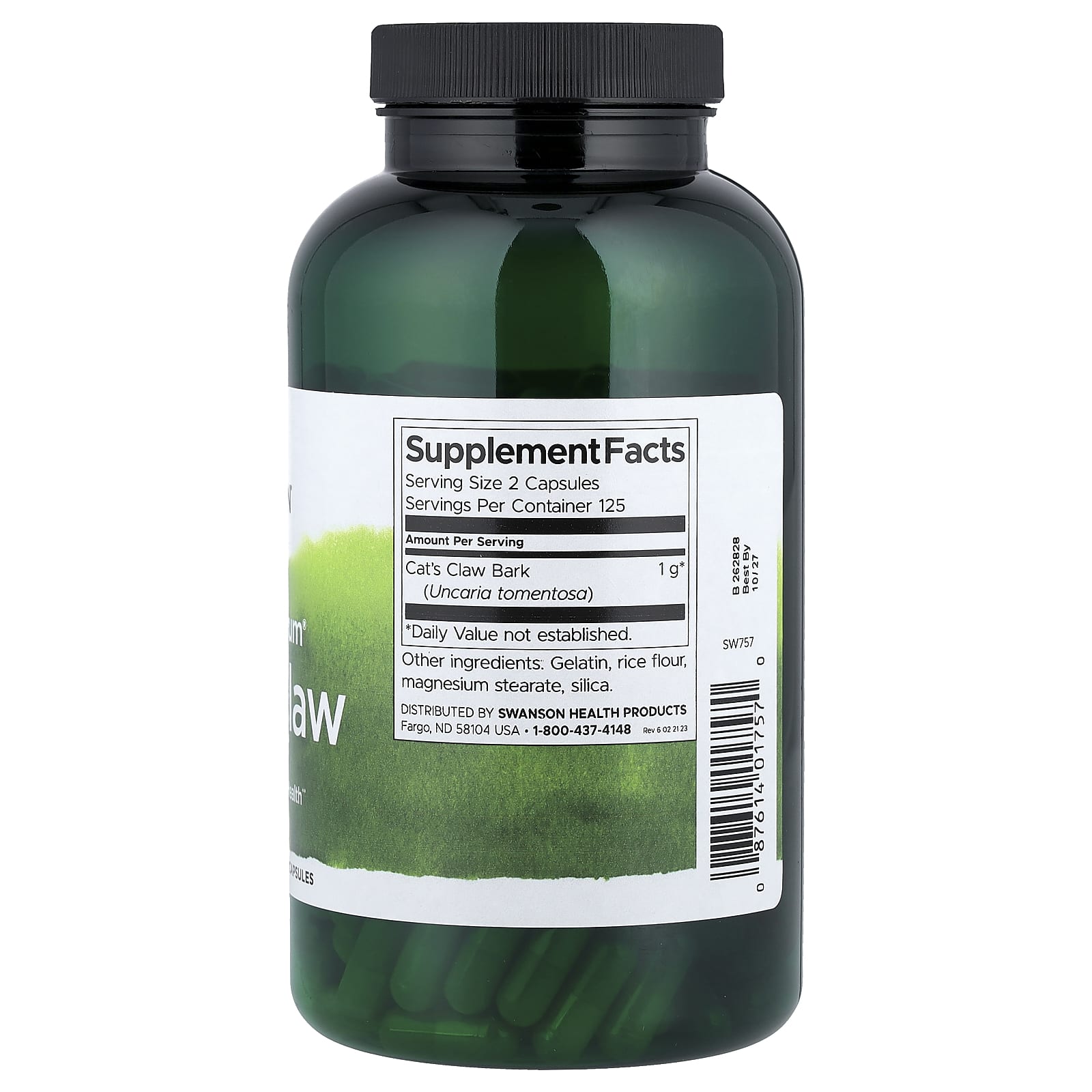 Garra de Gato 500 mg, 250 Cápsulas, Swanson