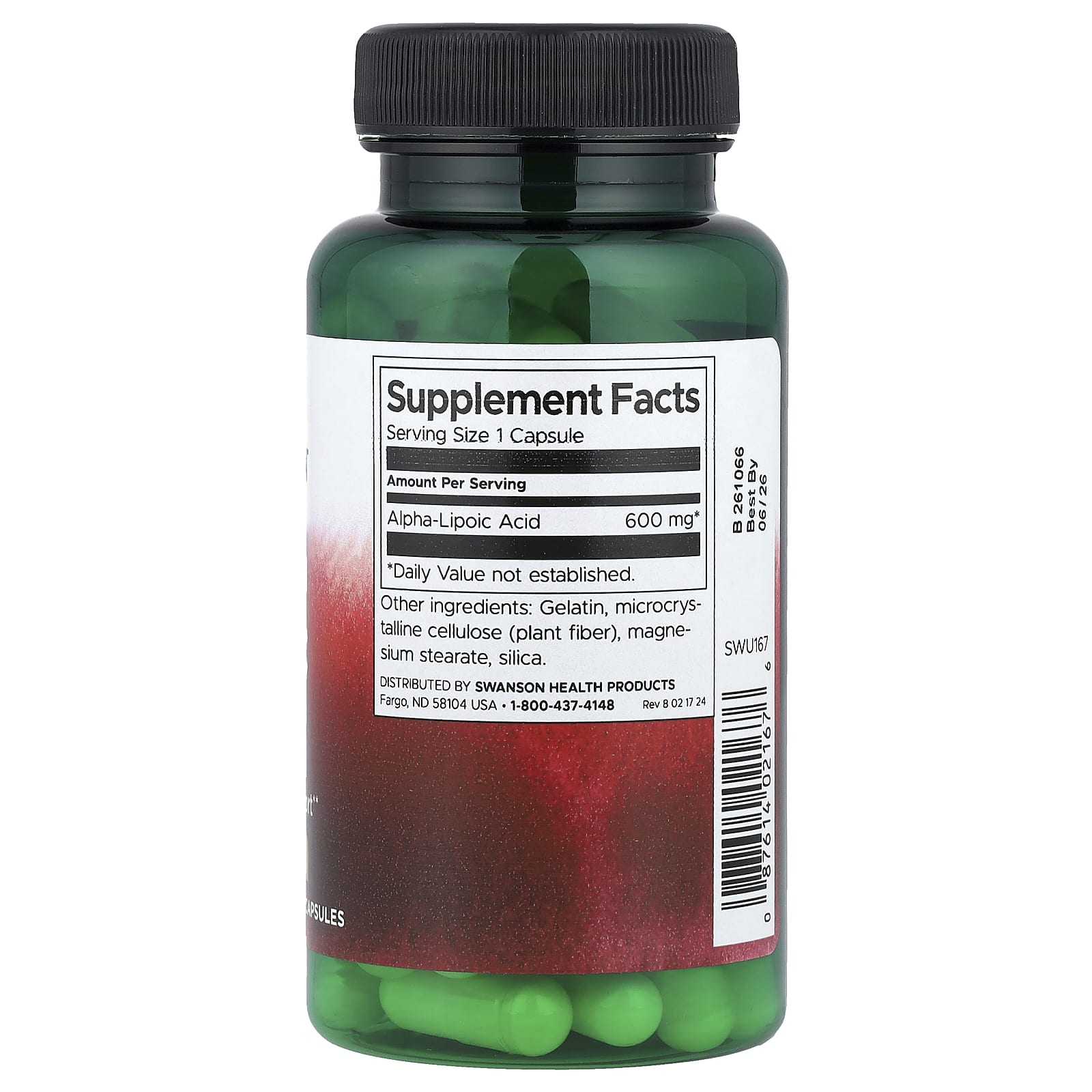 Ácido Alfa Lipóico - 600mg, 60 caps, Swanson