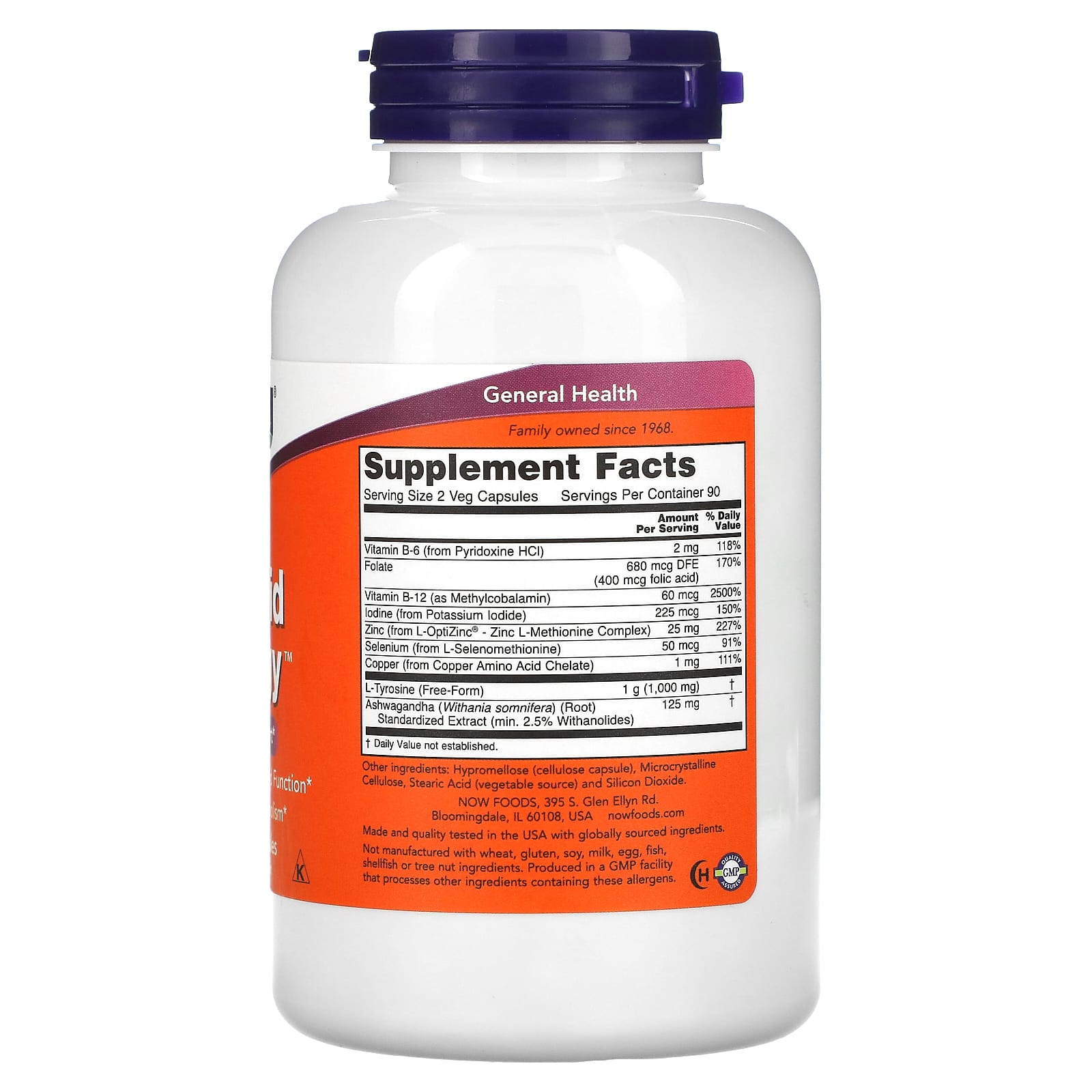 Energia da tireoide, 180 vcaps, Now Foods