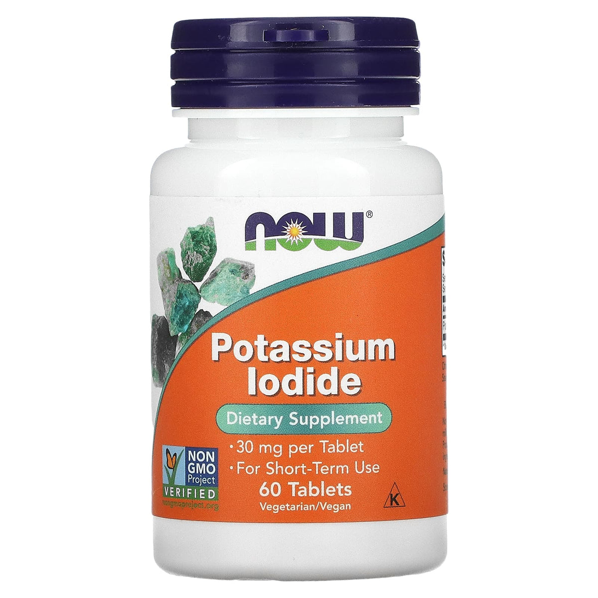 Iodeto de potássio, 30 mg, 60 comprimidos, Now Foods