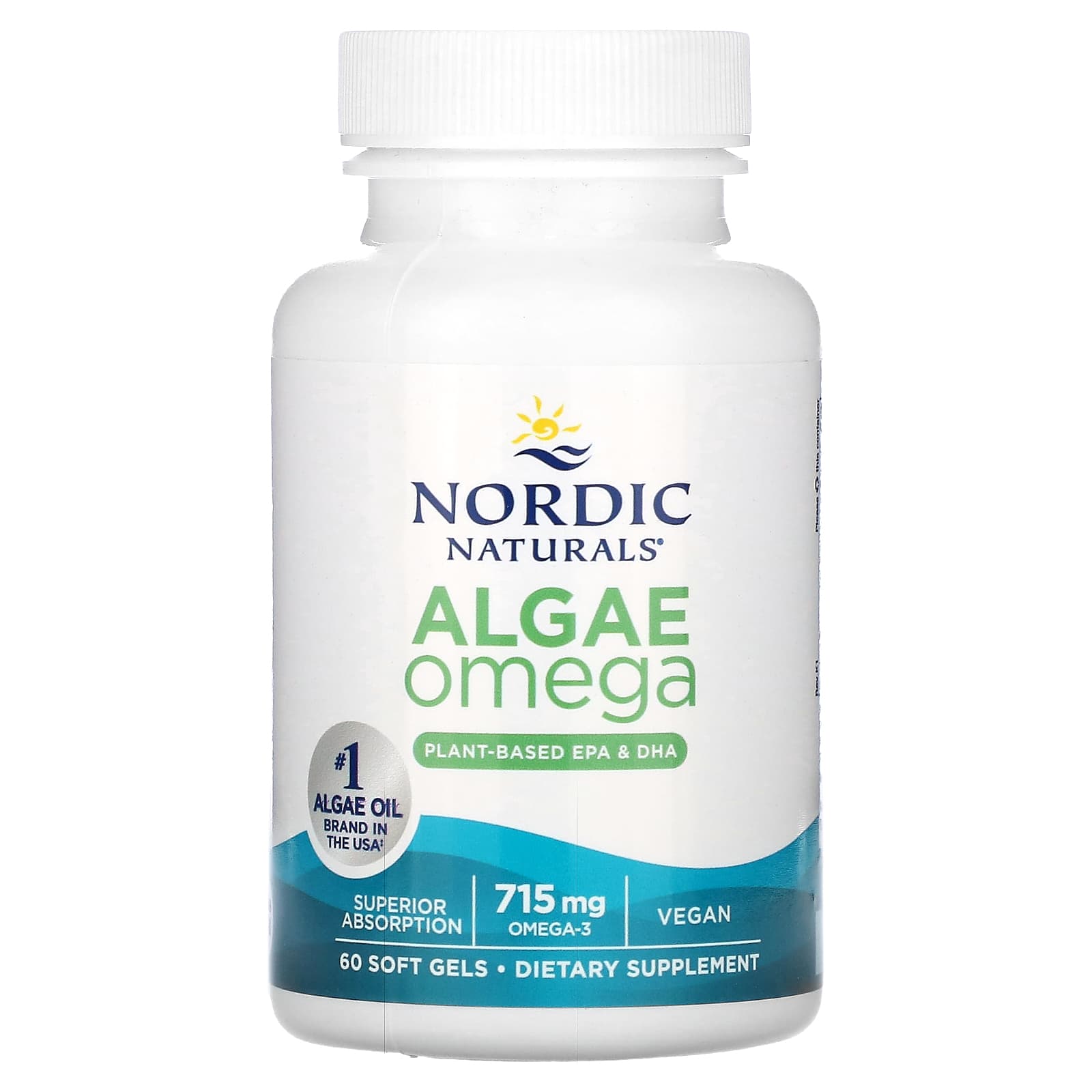 Algas Ômega 715 mg, 60 Cápsulas Gelatinosas, Nordic Naturals