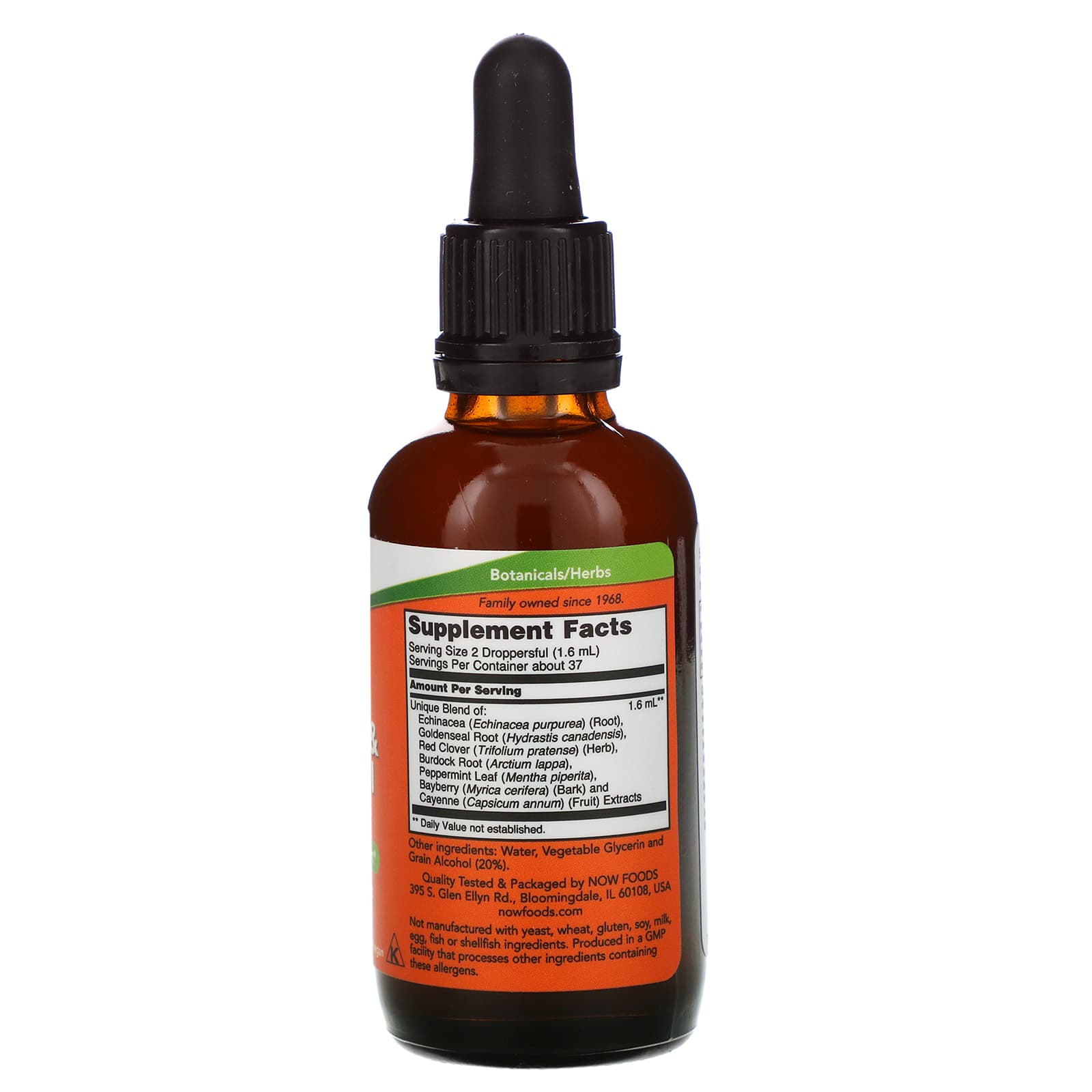 Equinácea e Hidraste Plus, 60 ml., Now Foods
