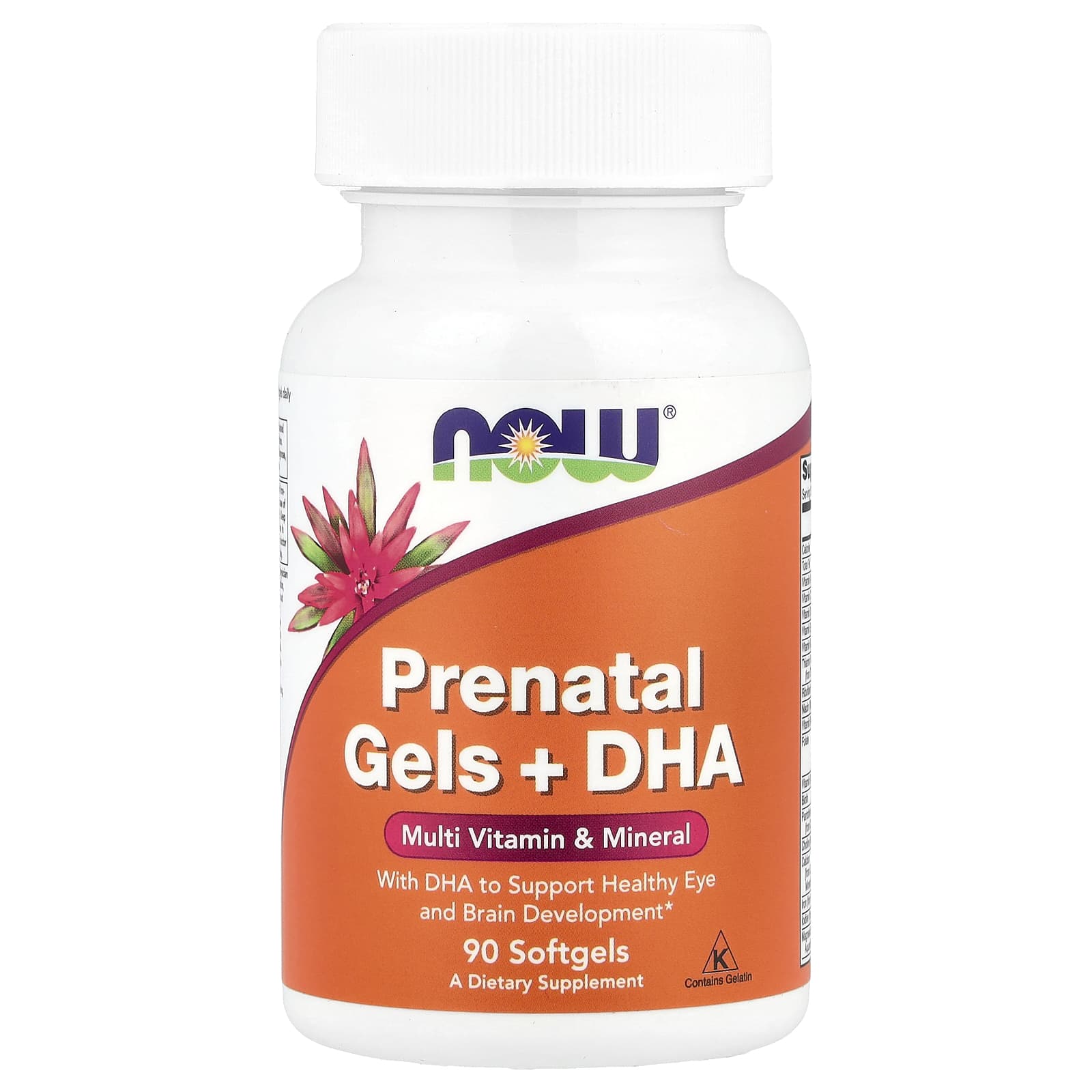 Géis pré-natais + DHA, 90 softgels, Now Foods