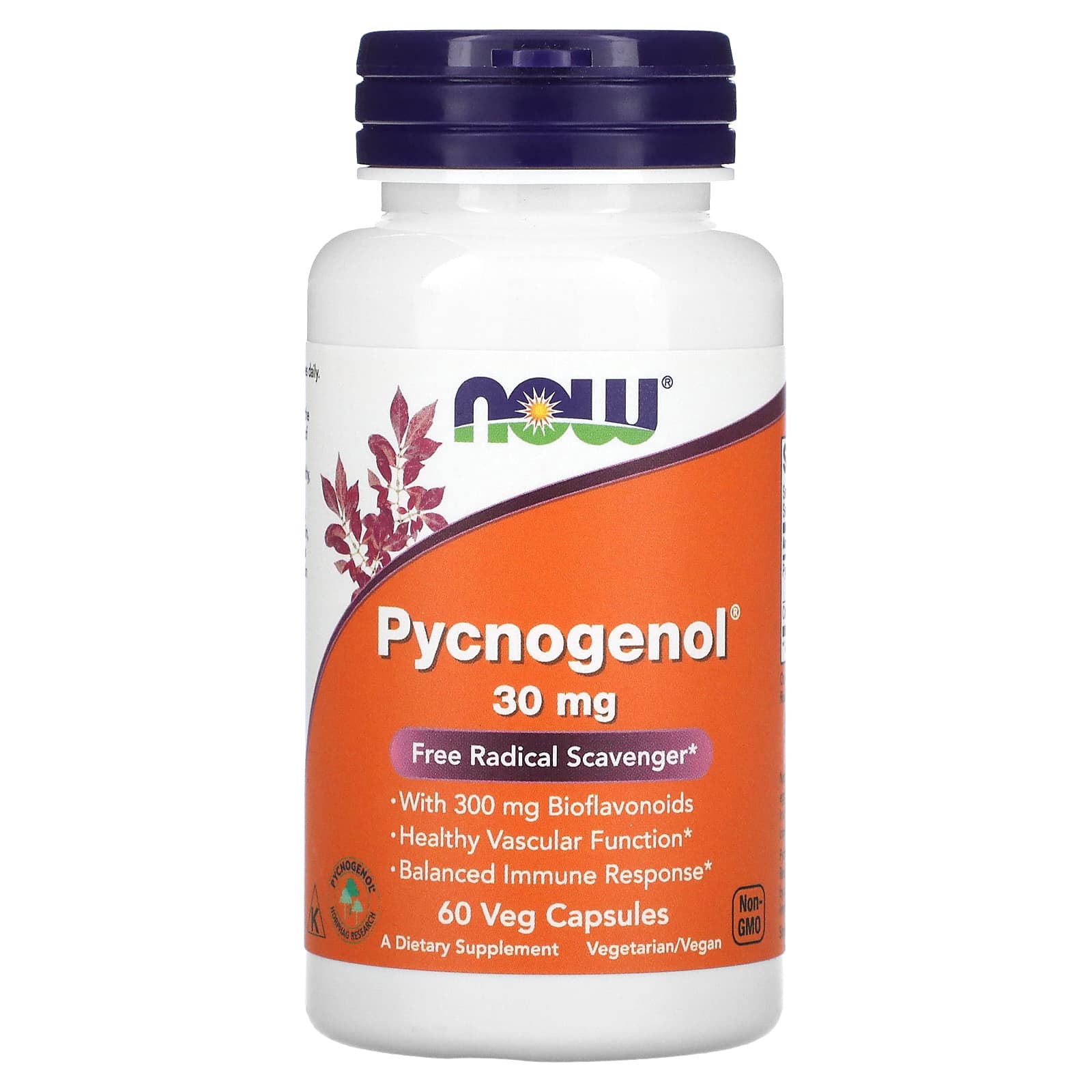 Picnogenol - 30mg, 60 vcaps, Now Foods