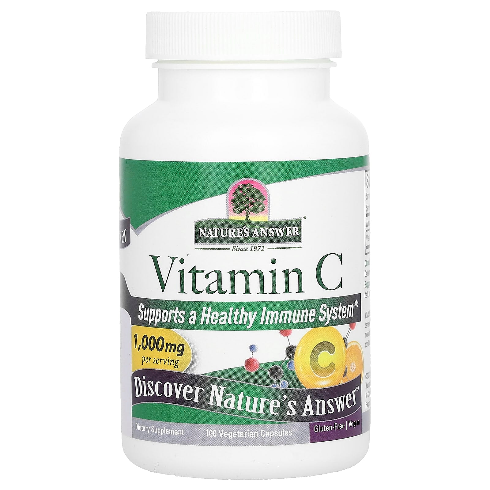 Vitamina C, 1000mg - 100 cápsulas vegetais - Nature's Answer