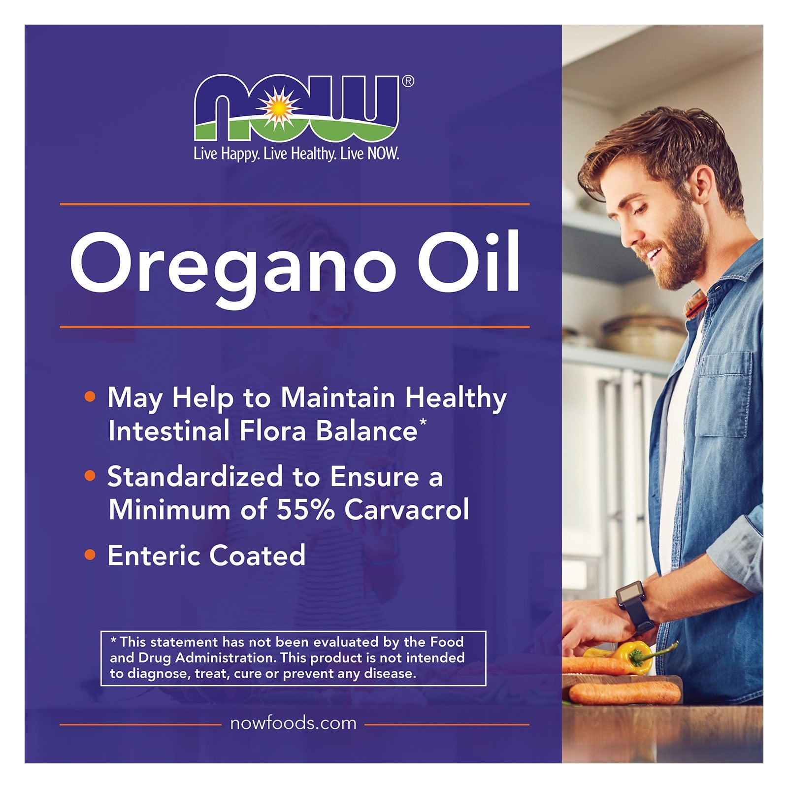 Óleo de Orégano, Entérico, 90 softgels, Now Foods