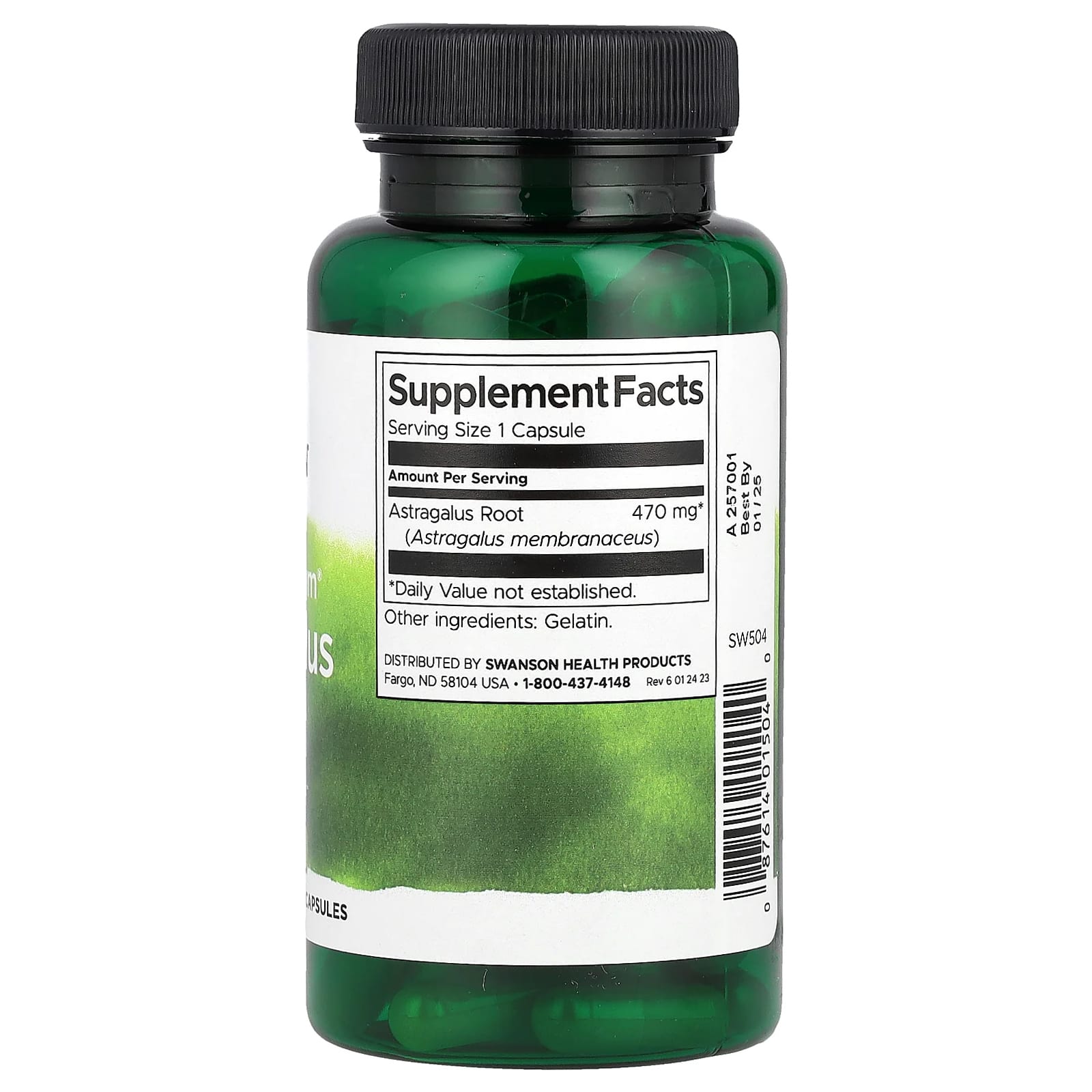 Raiz de Astragalus, 470mg, 100 caps, Swanson