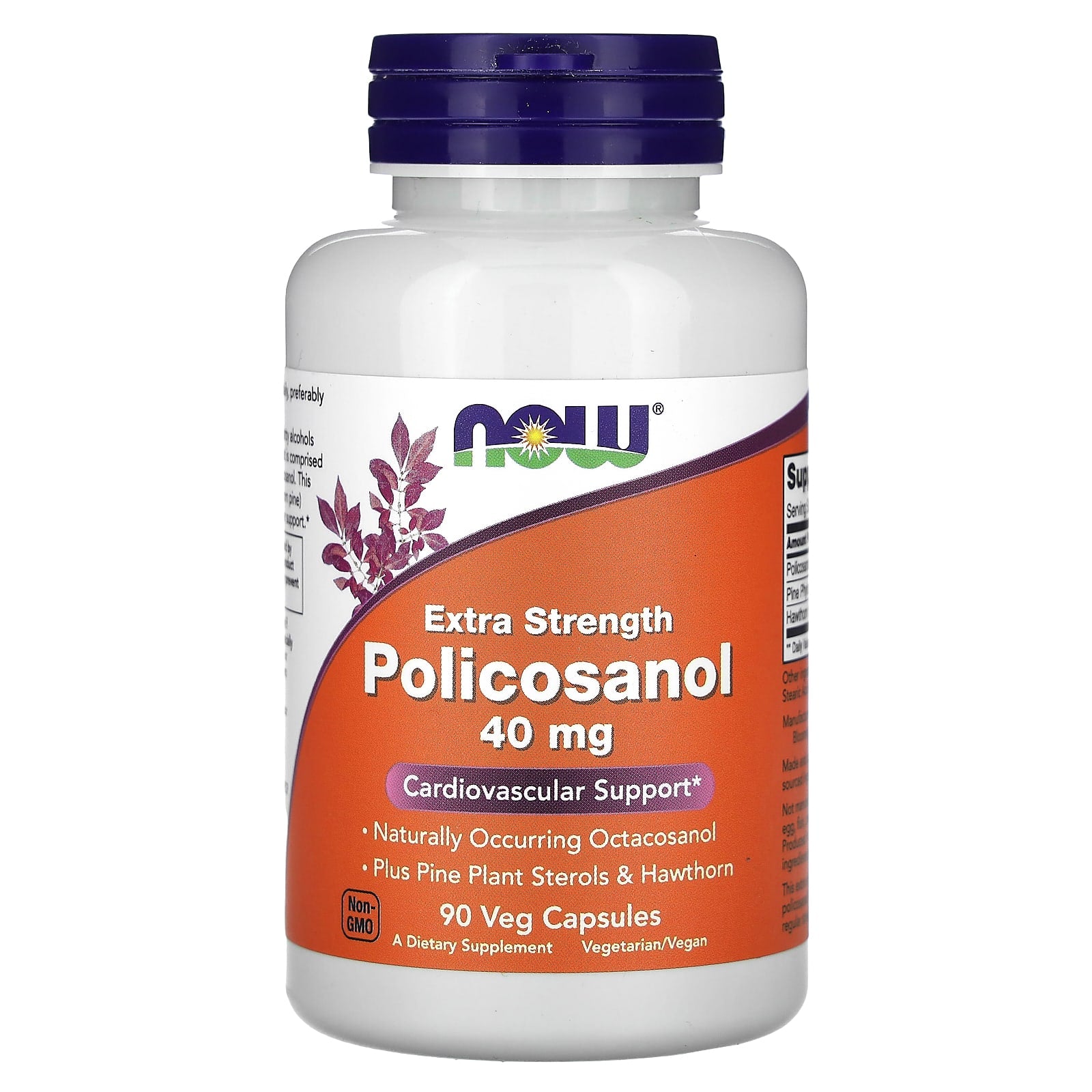 Policosanol - 40mg Extra Forte, 90 vcaps, Now Foods