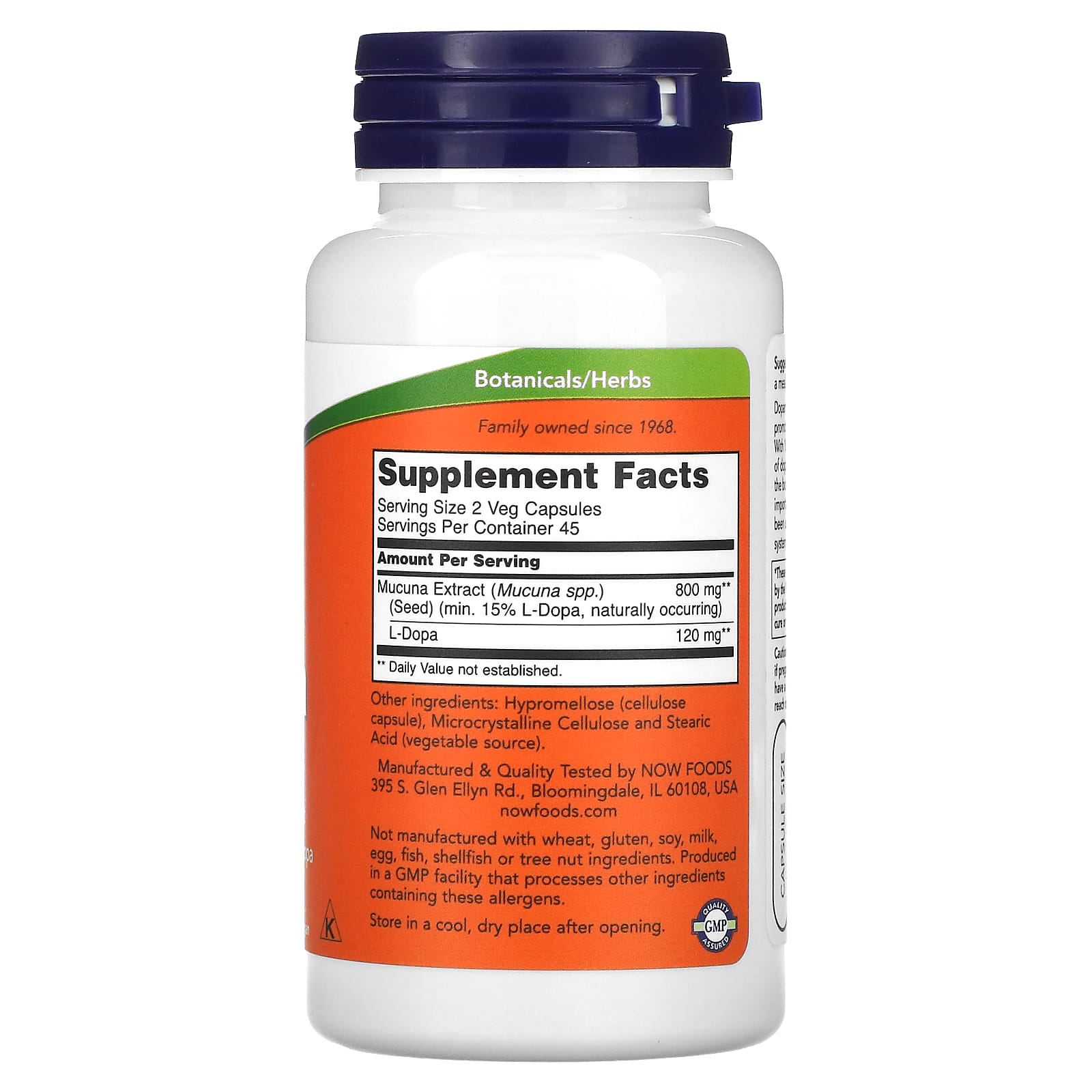 DOPA Mucuna - DOPA Mucuna, 90 vcaps, Now Foods
