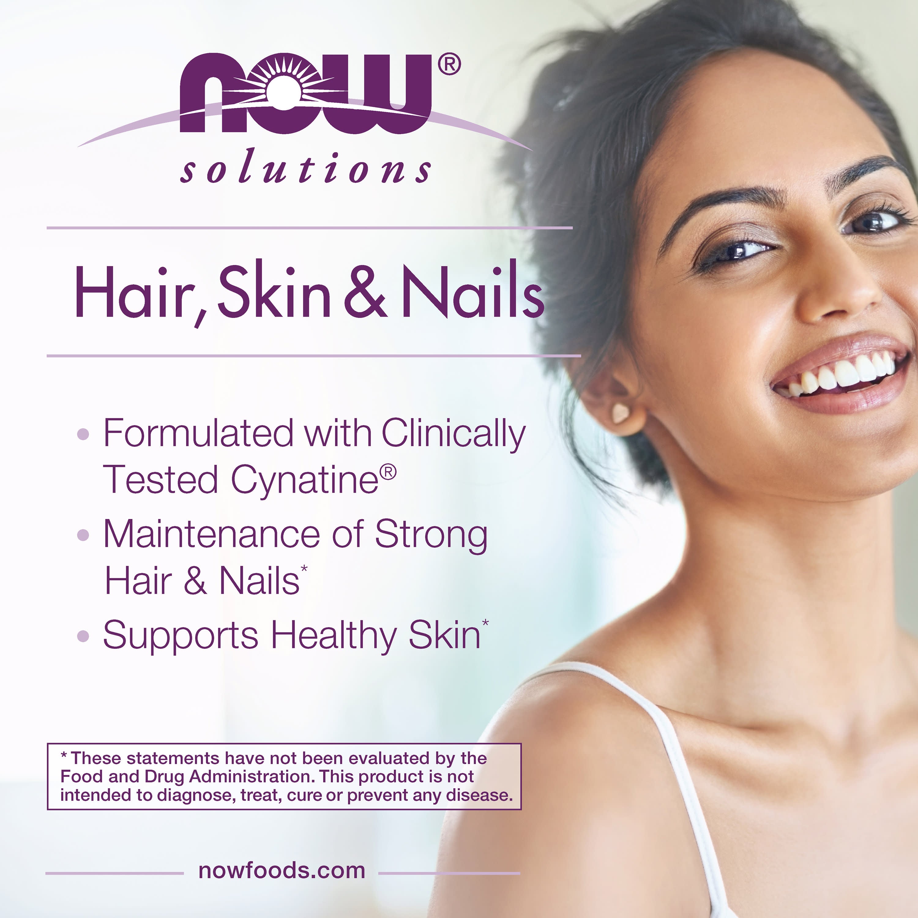 Cabelo, Pele e Unhas, 90 vcaps, Now Foods