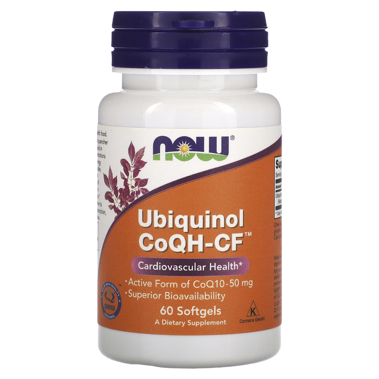 Ubiquinol CoQH-CF, 60 softgels, Now Foods