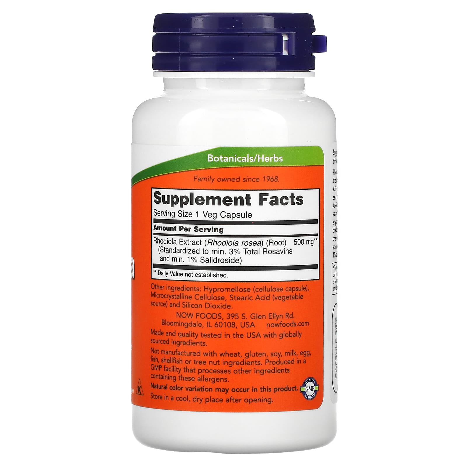 Rhodiola - 500mg, 60 vcaps, Now Foods