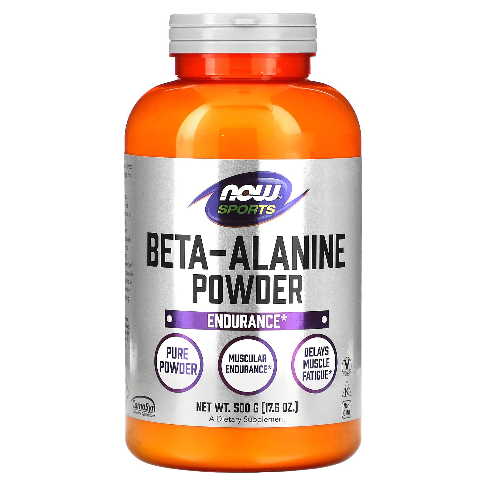 Beta-Alanina - Pó, 500 gramas, Now Foods