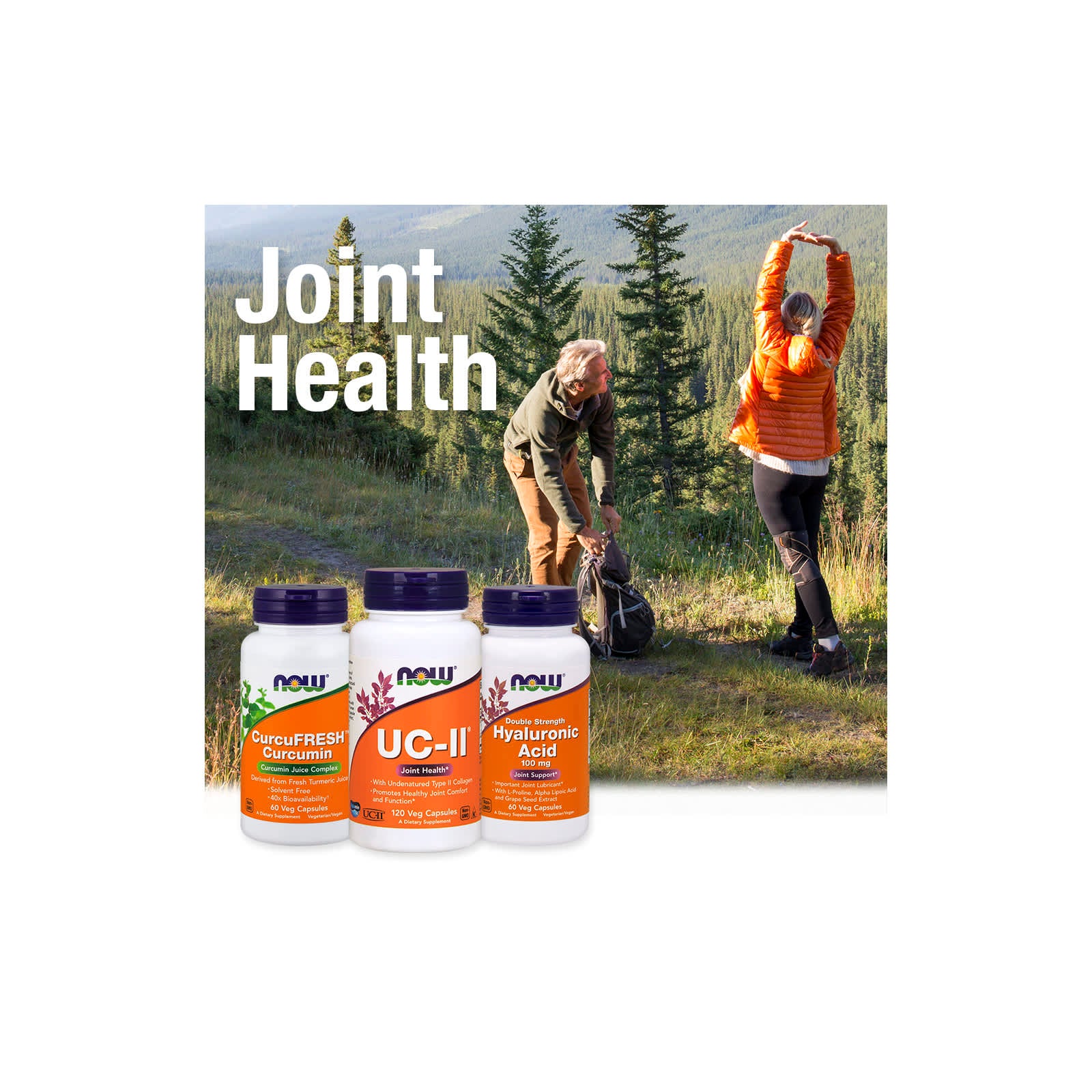 Ácido Hialurônico com MSM - 50mg, 120 vcaps, Now Foods