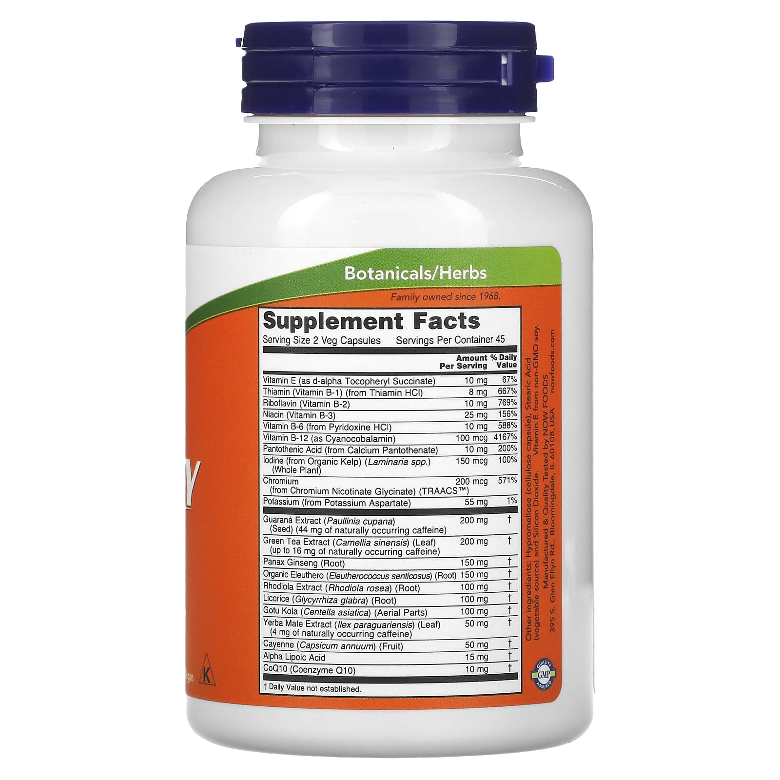 Energia, 90 vcaps, Now Foods