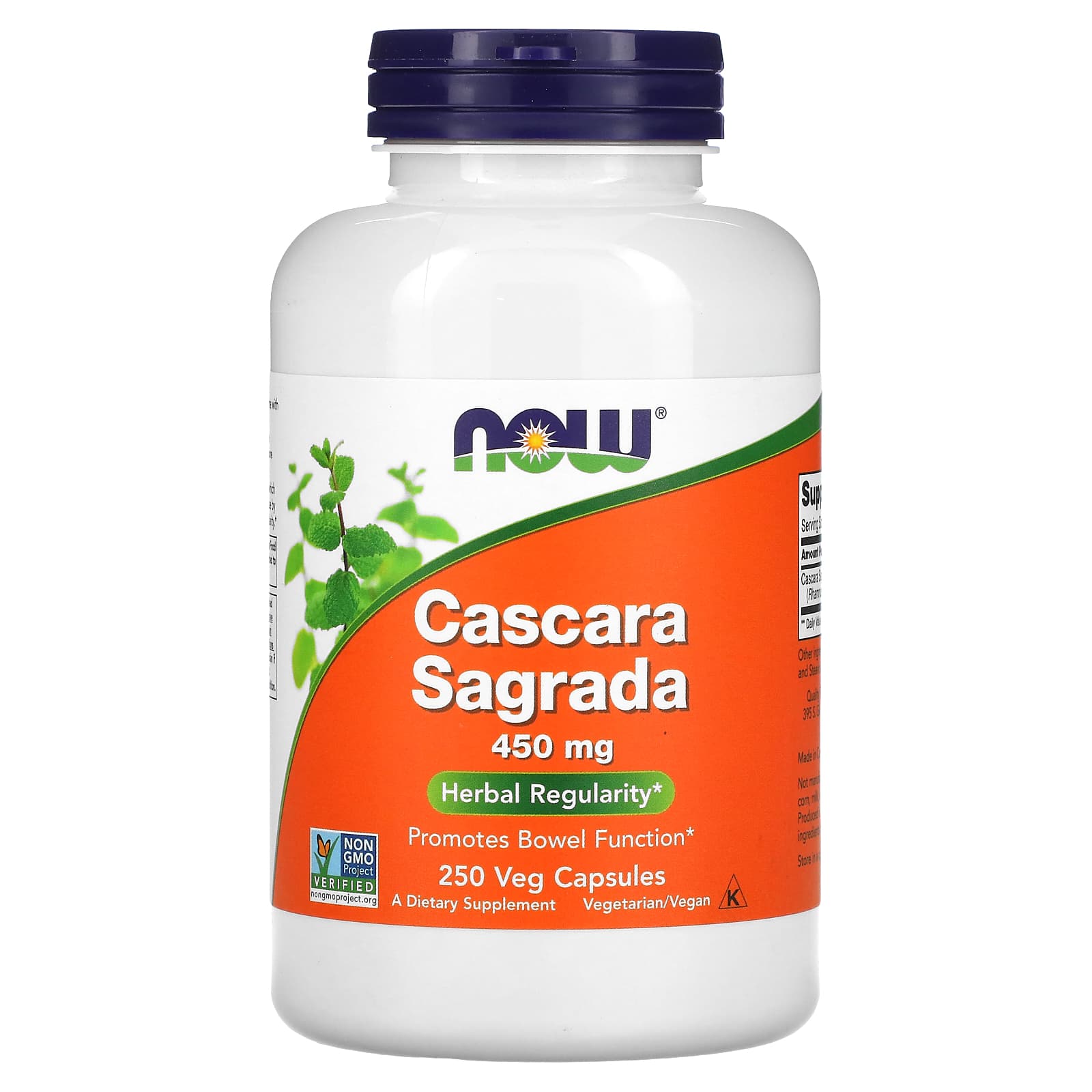 Cáscara Sagrada - 450mg, 250 vcaps, Now Foods