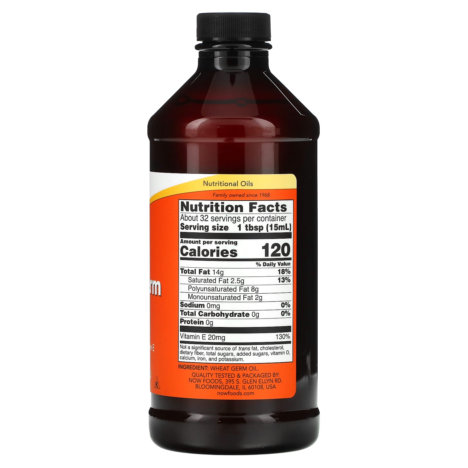 Óleo de gérmen de trigo, 437 ml, Now Foods
