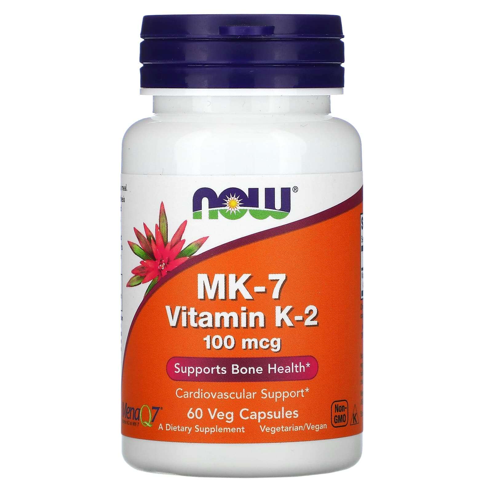 MK-7 Vitamina K-2 100mcg 60vcap - Now Foods