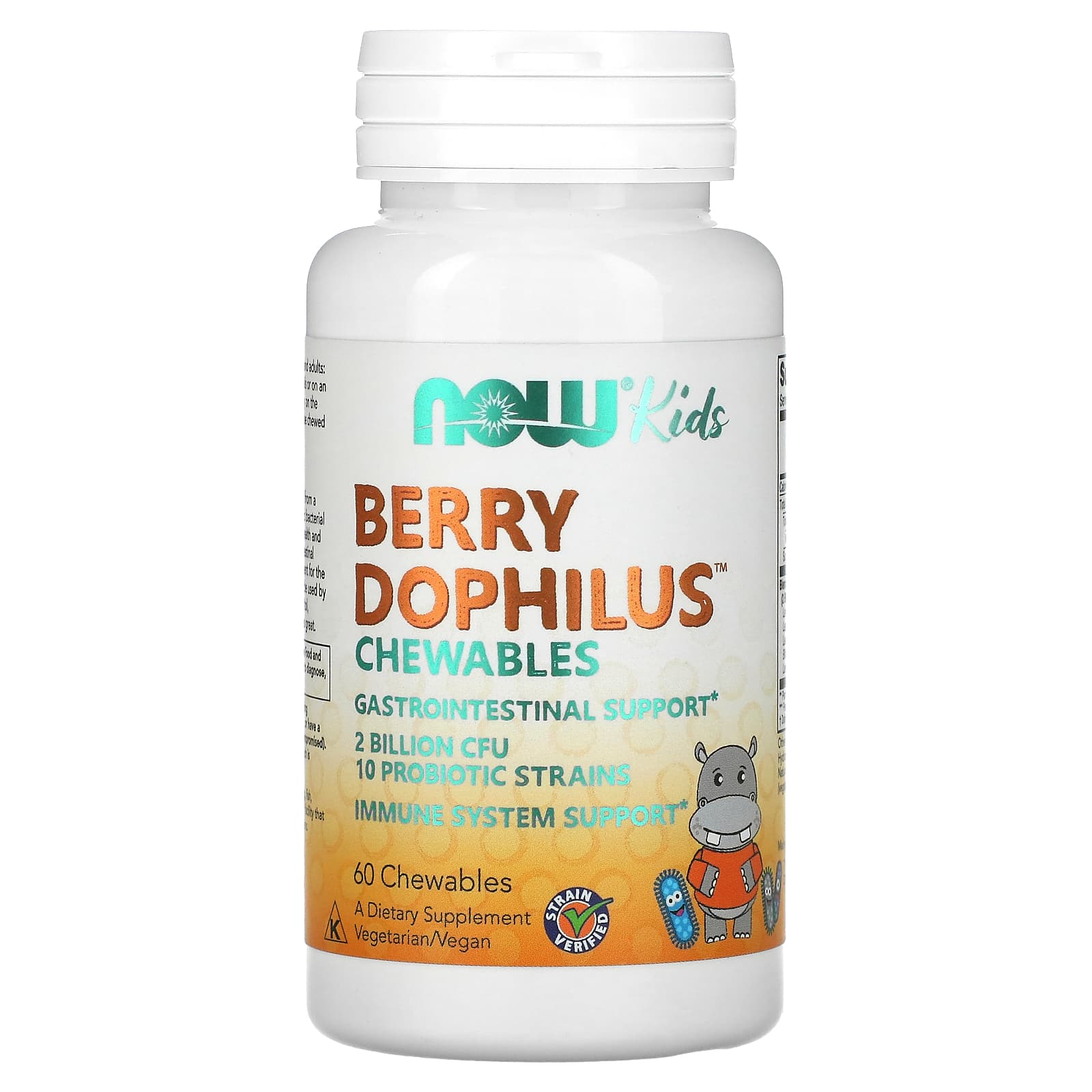BerryDophilus Mastigáveis para Crianças, 60 mastigáveis, Now Foods