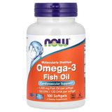 Óleo de peixe ômega-3 - destilado molecularmente, 100 softgels, Now Foods