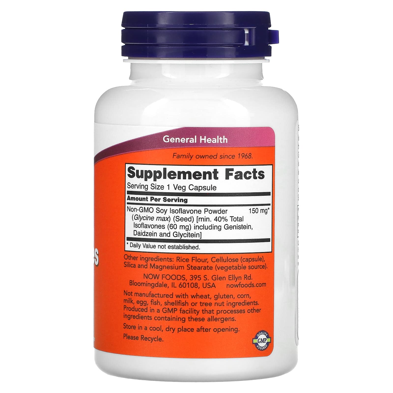 Isoflavonas de soja, 120 vcaps, Now Foods