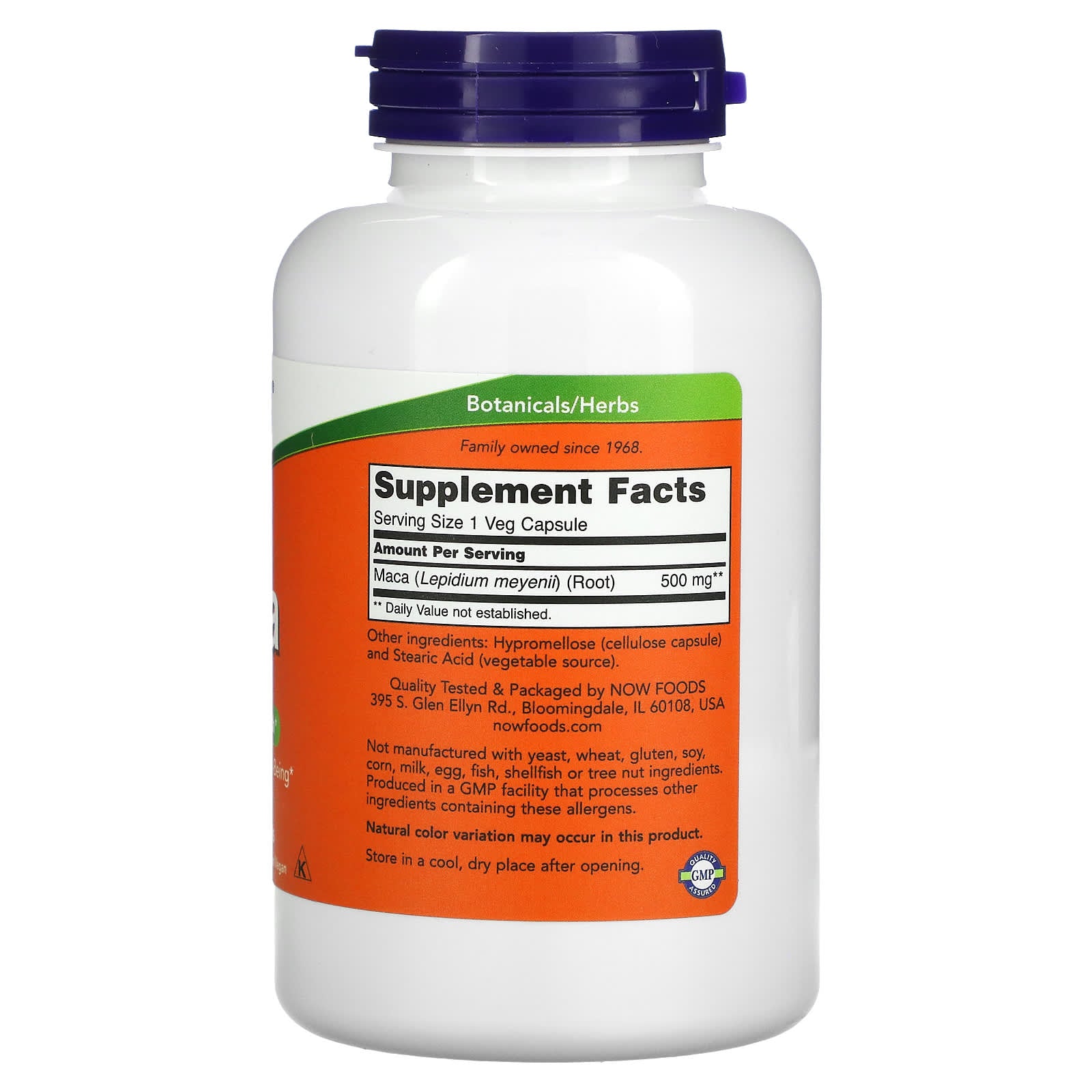 Maca - 500mg, 250 vcaps, Now Foods
