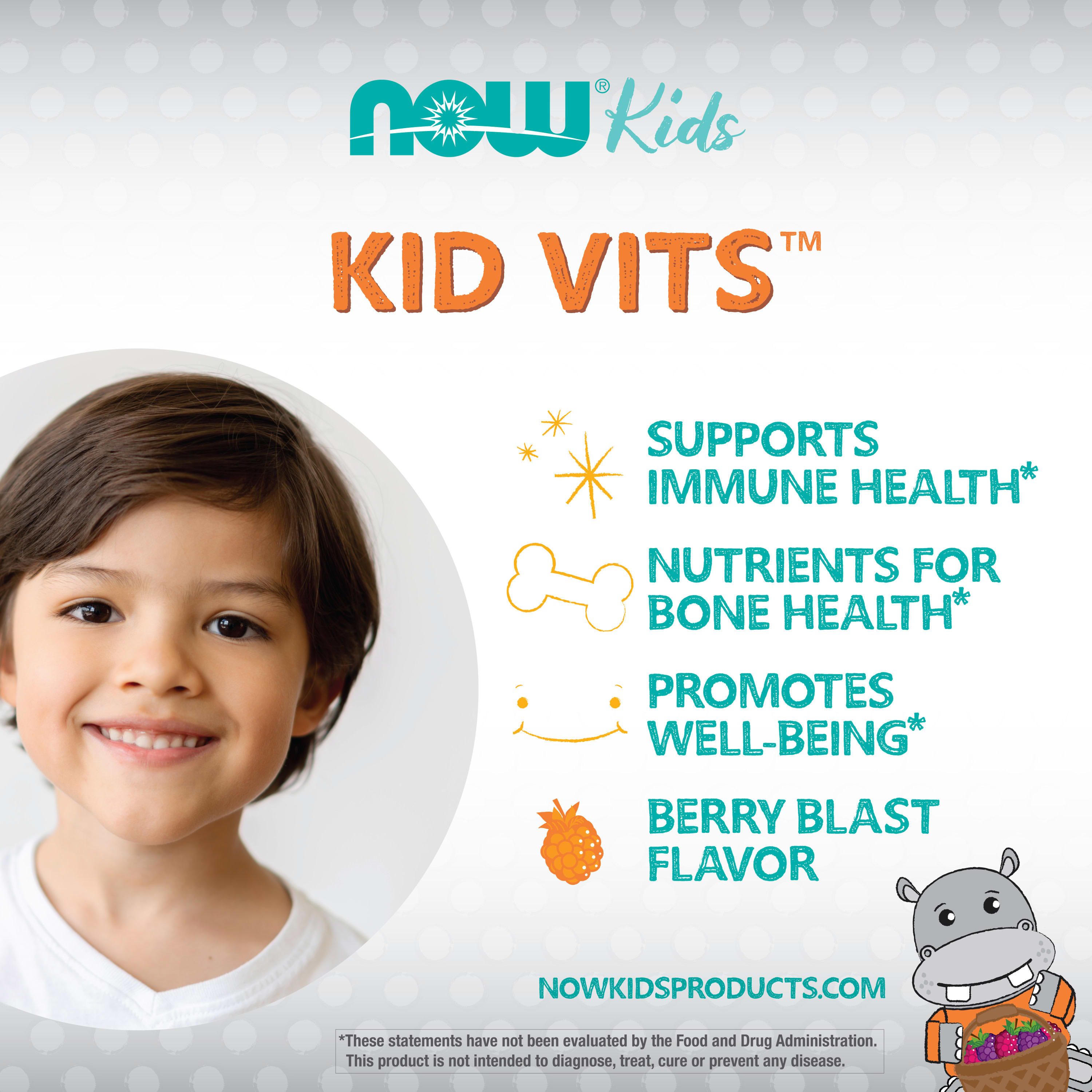 Kid Vits, 120 mastigáveis, Now Foods