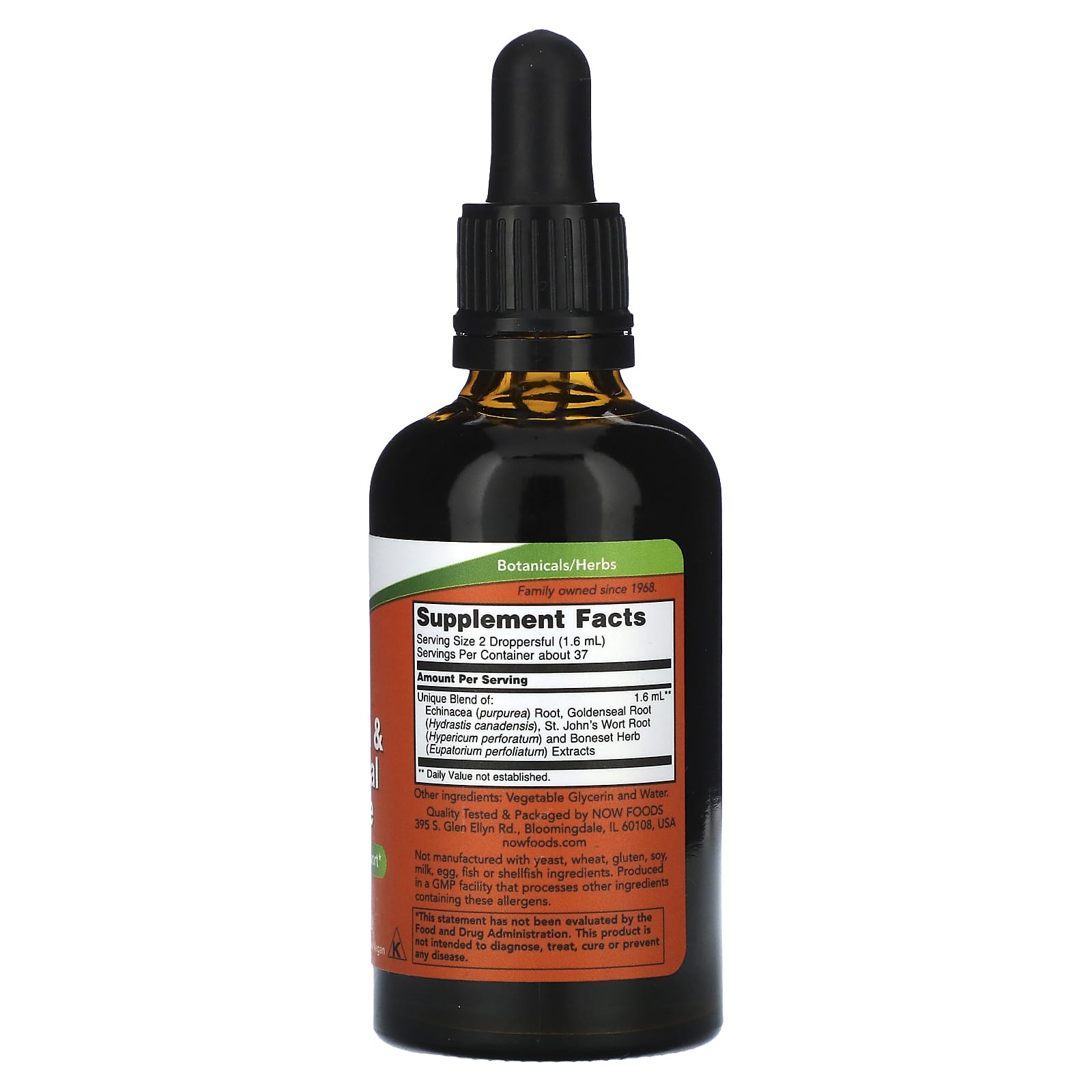 Glicerita de Equinácea e Hidraste, 60 ml., Now Foods