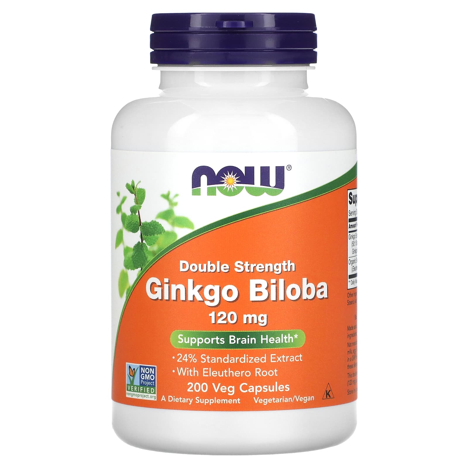 Ginkgo Biloba Dupla Força - 120mg, 200 vcaps, Now Foods