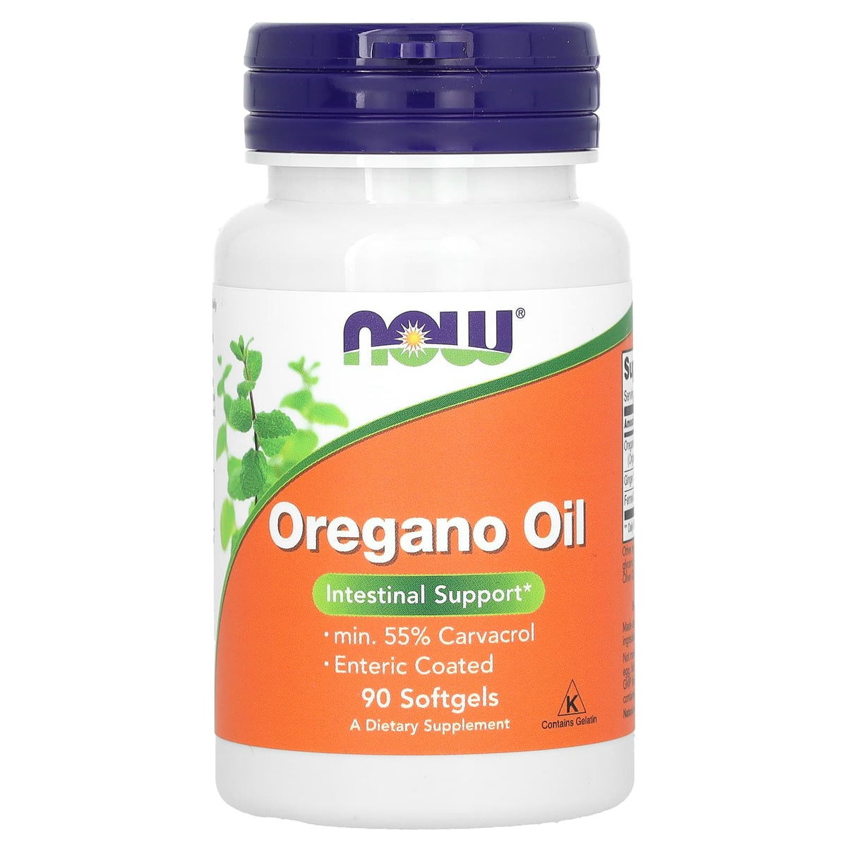 Óleo de Orégano, Entérico, 90 softgels, Now Foods