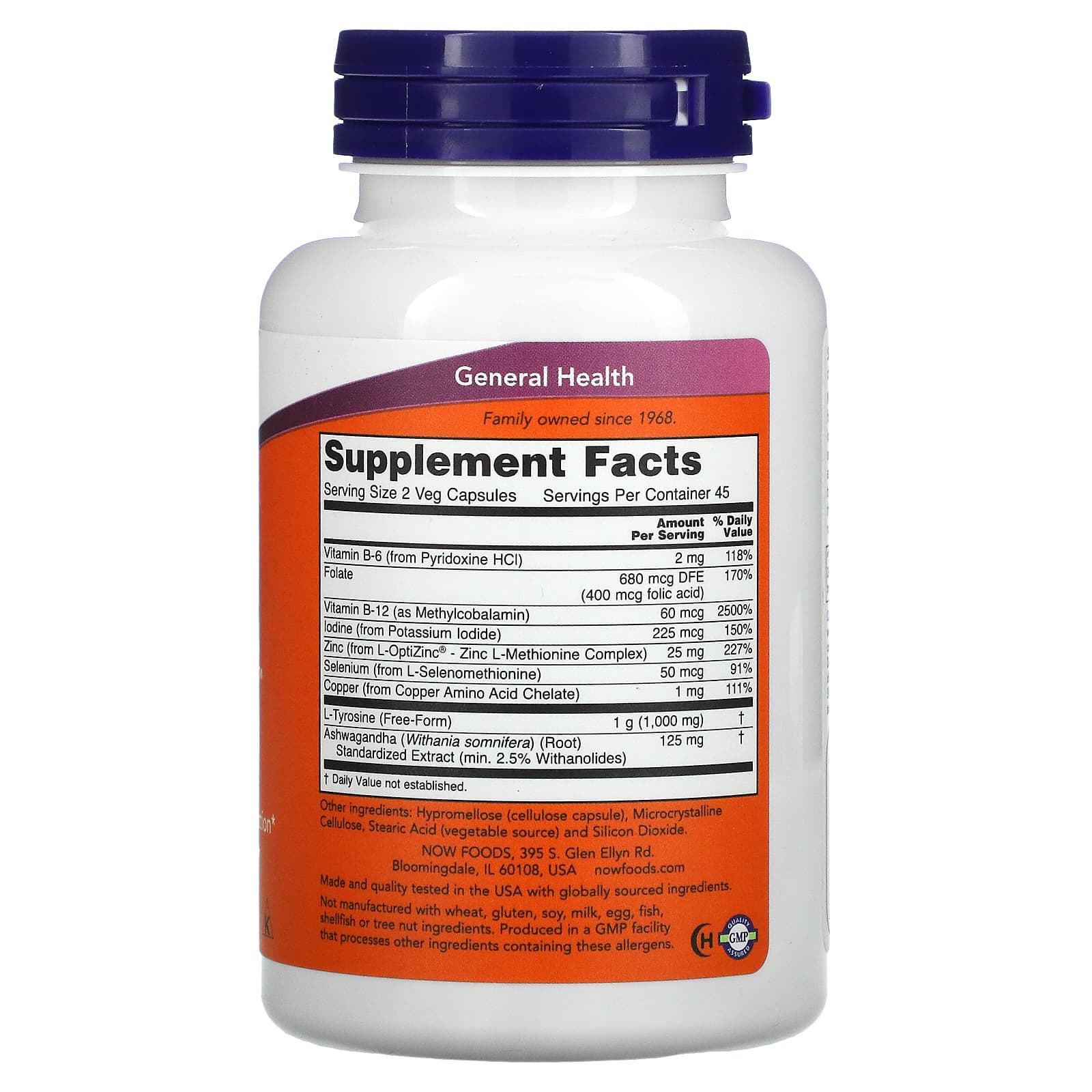 Energia da Tireoide 90 cápsulas - Now Foods
