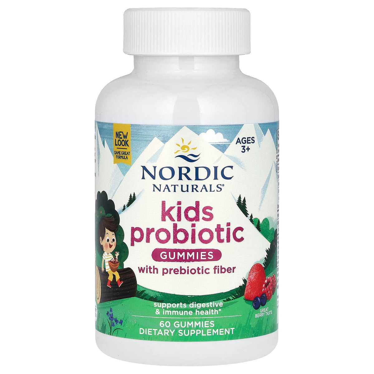 Gomas Probióticas para Crianças, Merry Berry Punch - 60 gomas, Nordic Naturals