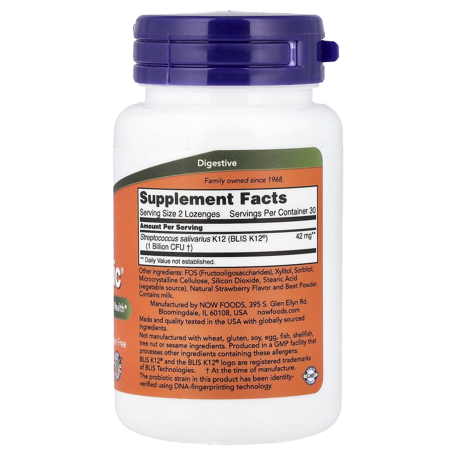 OralBiotic, 60 lozenges, Now Foods