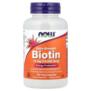 Biotina Extra Forte 10.000 mcg, 120 Cápsulas Vegetarianas, Now Foods