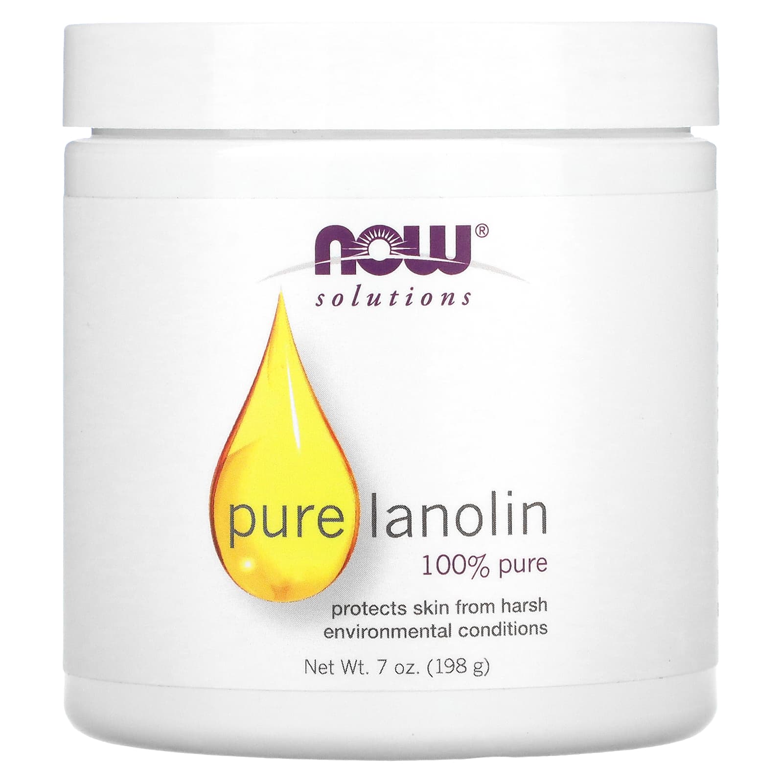 Lanolina - 100% Pura, 198 gramas, Now Foods