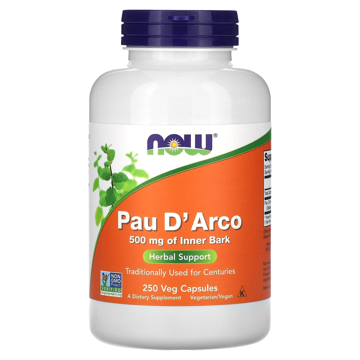 Pau D'Arco - 500mg, 250 vcaps, Now Foods