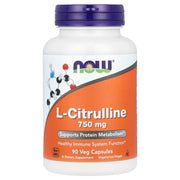 L-Citrulina - 750mg, 90 vcaps, Now Foods